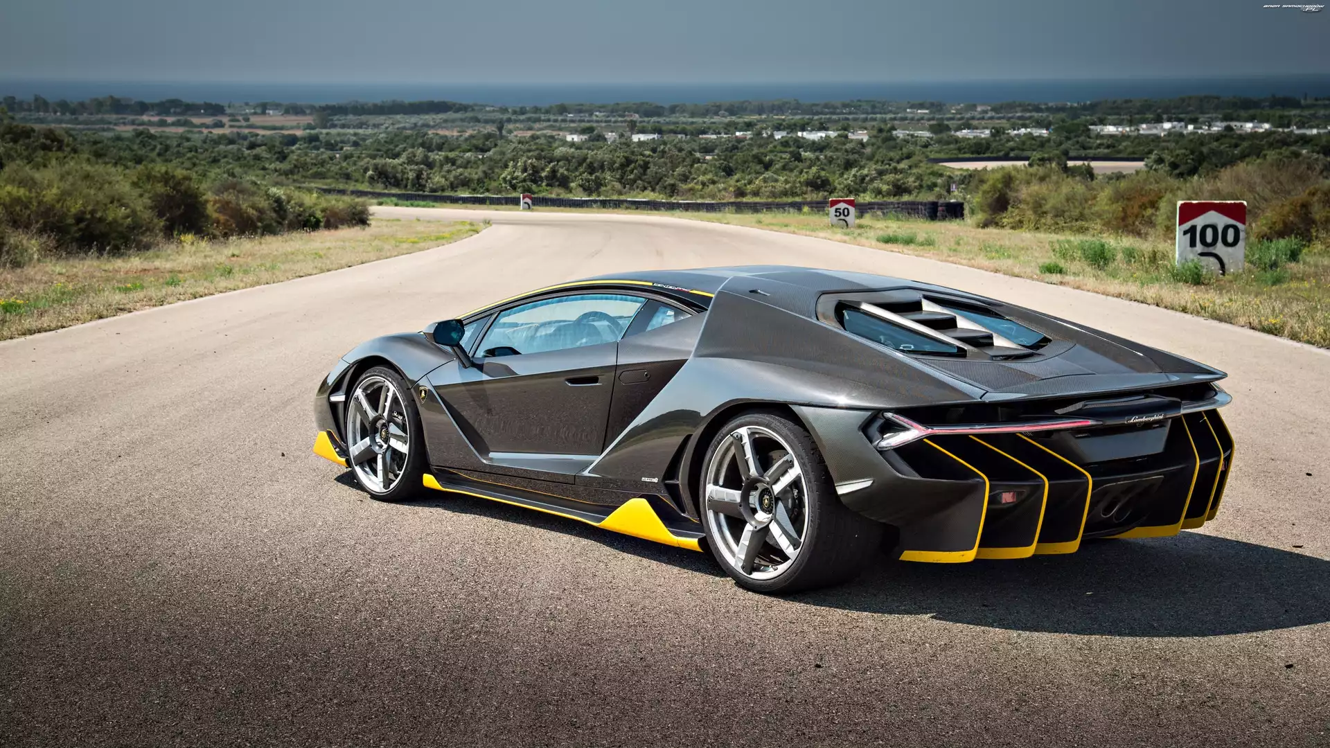 Krajobraz, Lamborghini Centenario, Droga