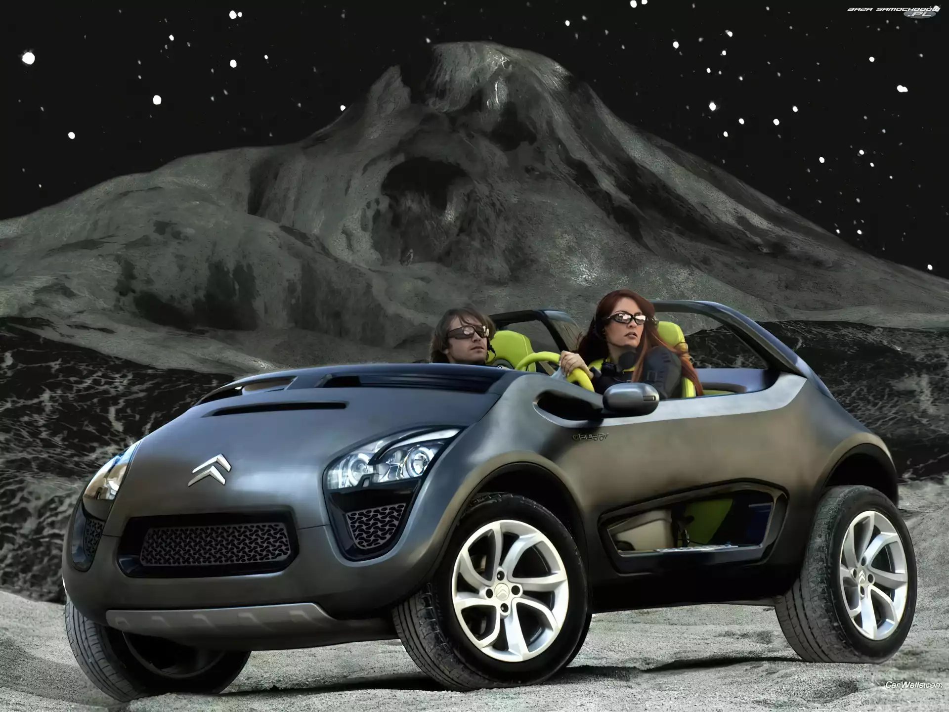 Księżyc, Citroen C-Buggy, Reklama