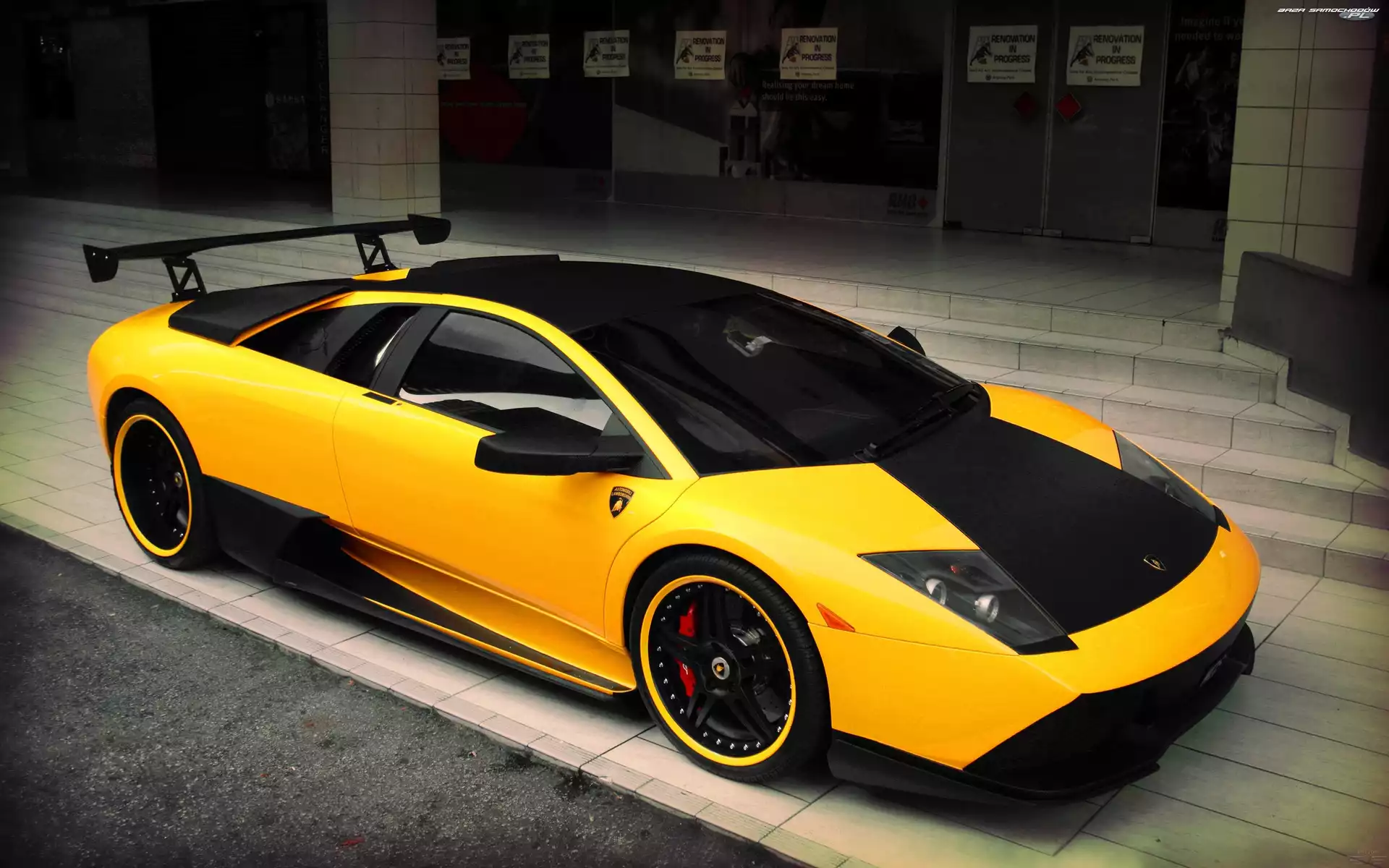 Żółty, Lamborghini, Murcielago