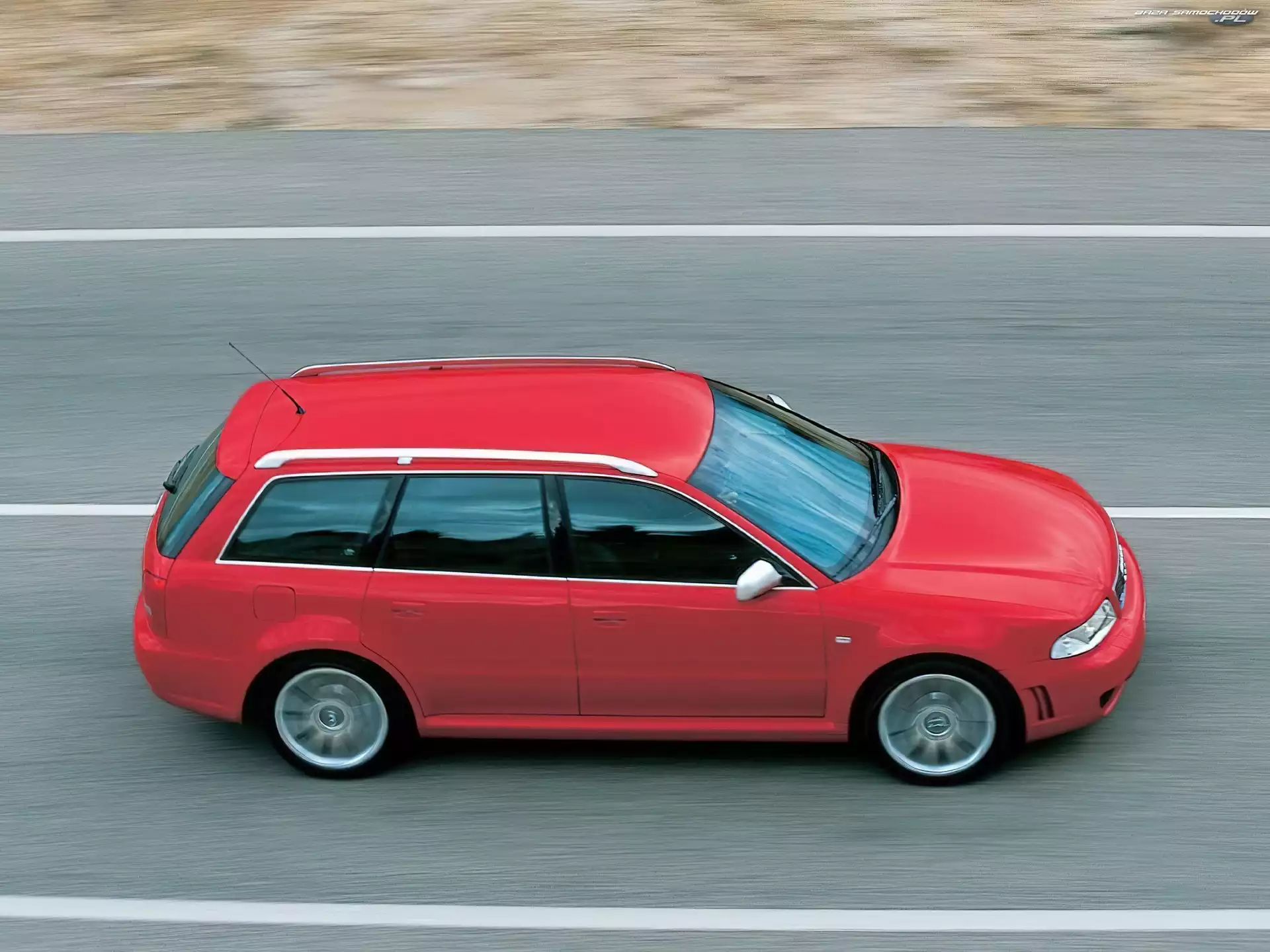 Lewy Profil, Czerwone, Audi RS4