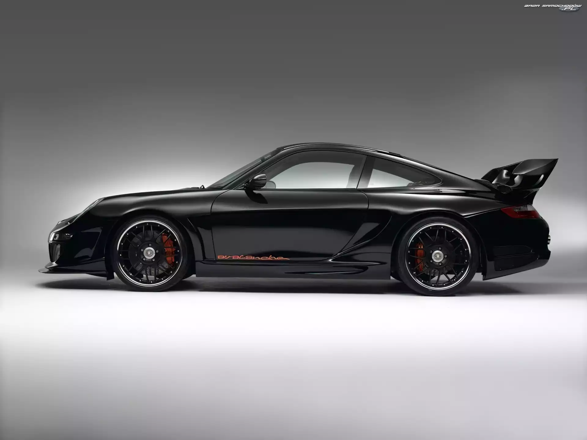 Lewy Profil, Czarne, Porsche 911