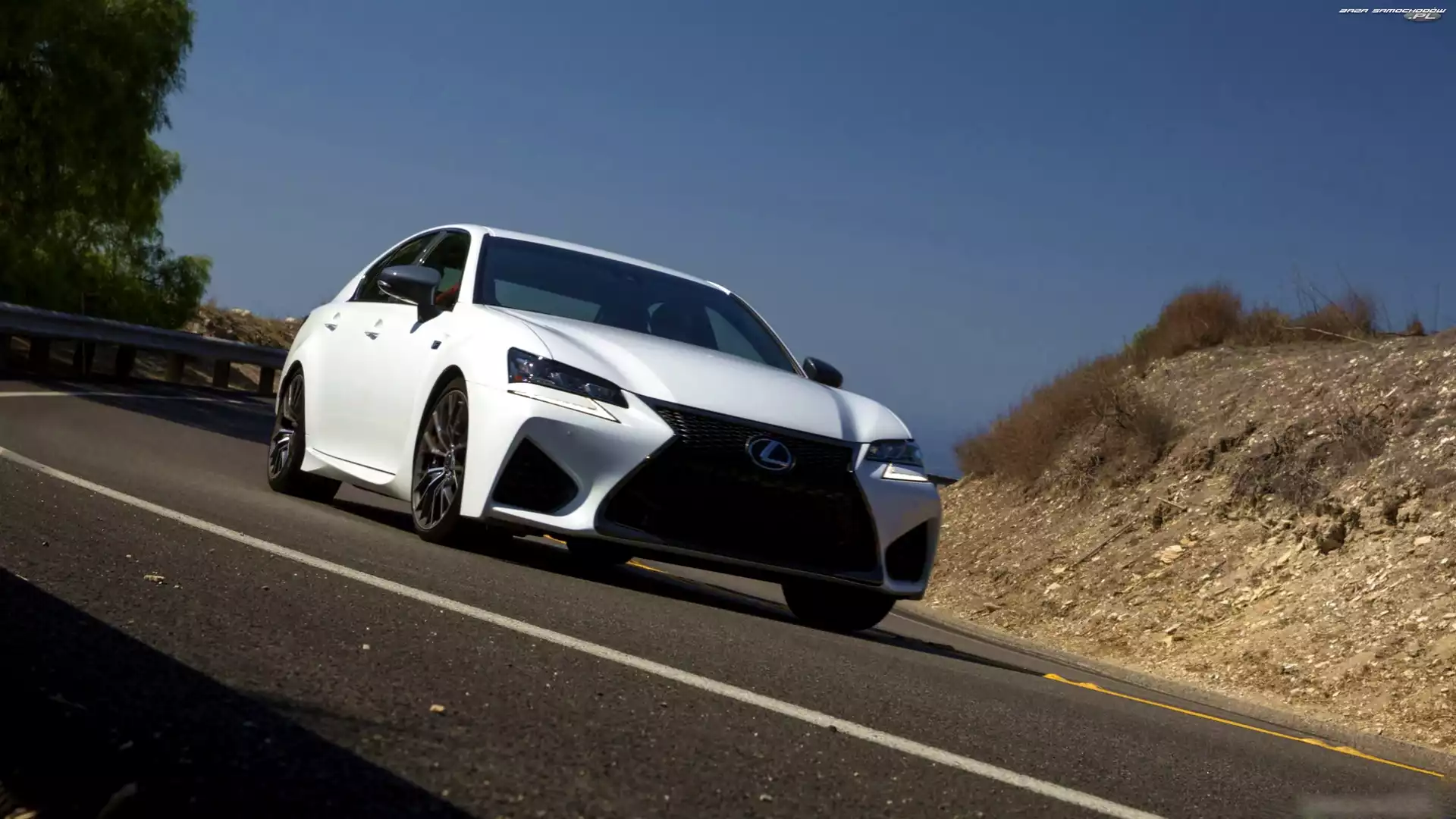 Lexus, Droga, Biały, GS