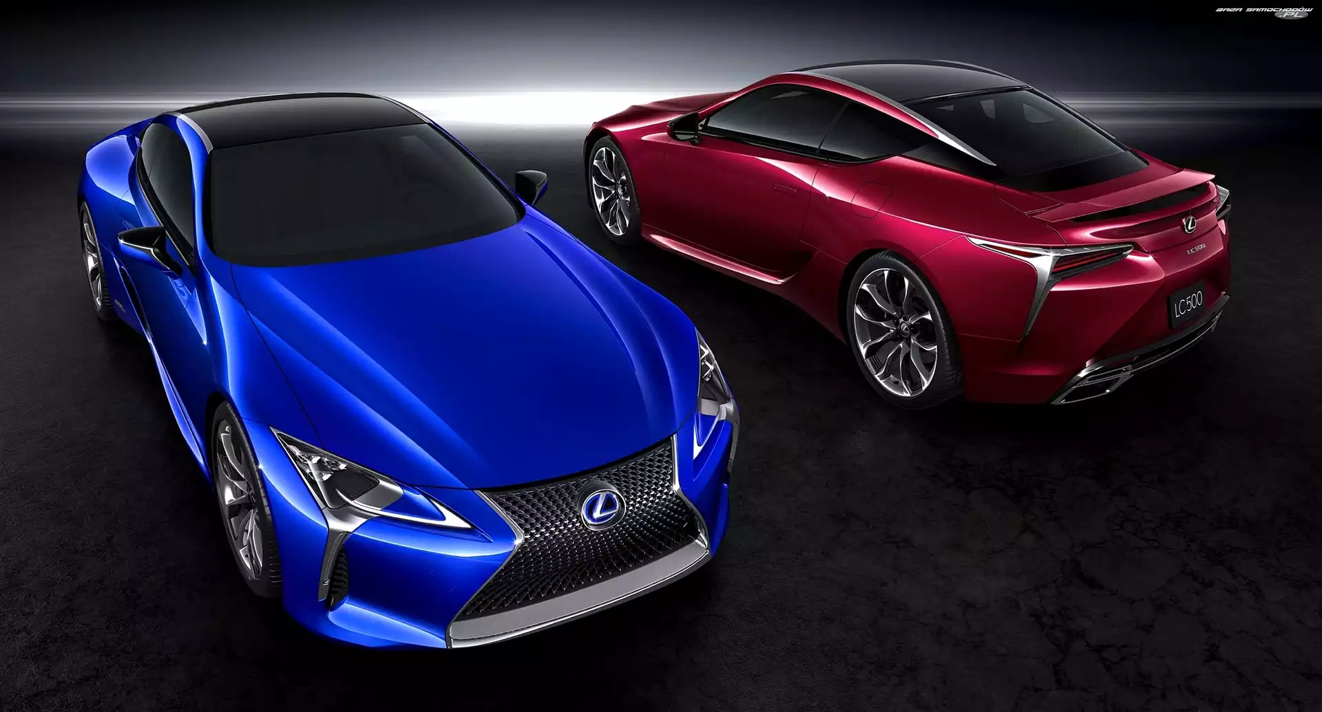 Lexus LC 500, Czerwony, Niebieski
