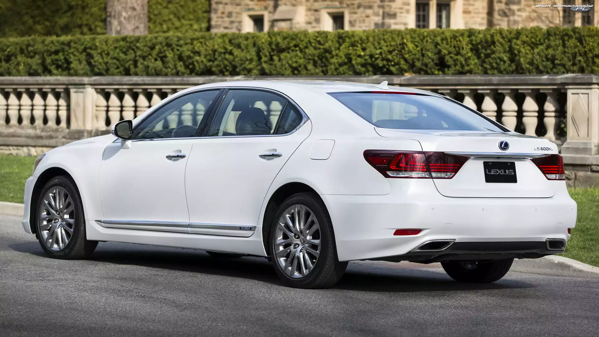 Hybryda, Biały, Lexus LS
