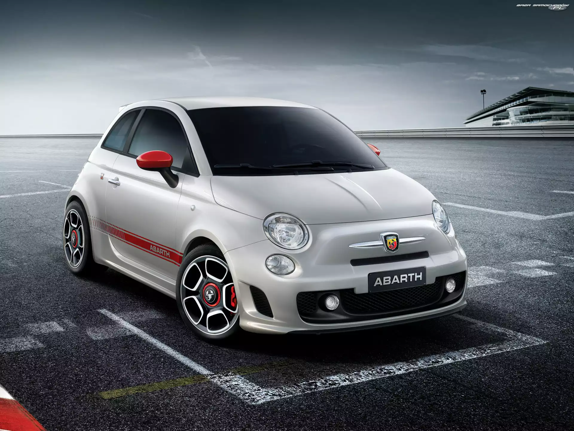 Lusterka, Wyścigowy, Abarth 500, Tor