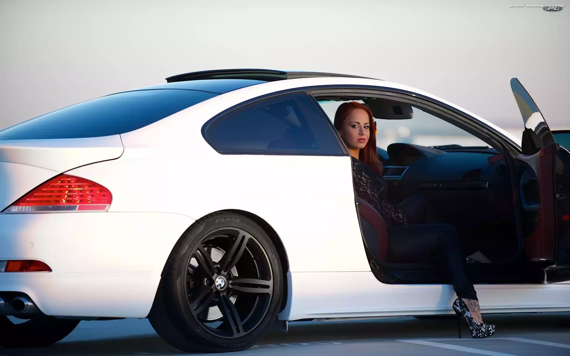 Makijaż, M6, Biały, Tatuaż, Kobieta, BMW, Samochód, E63