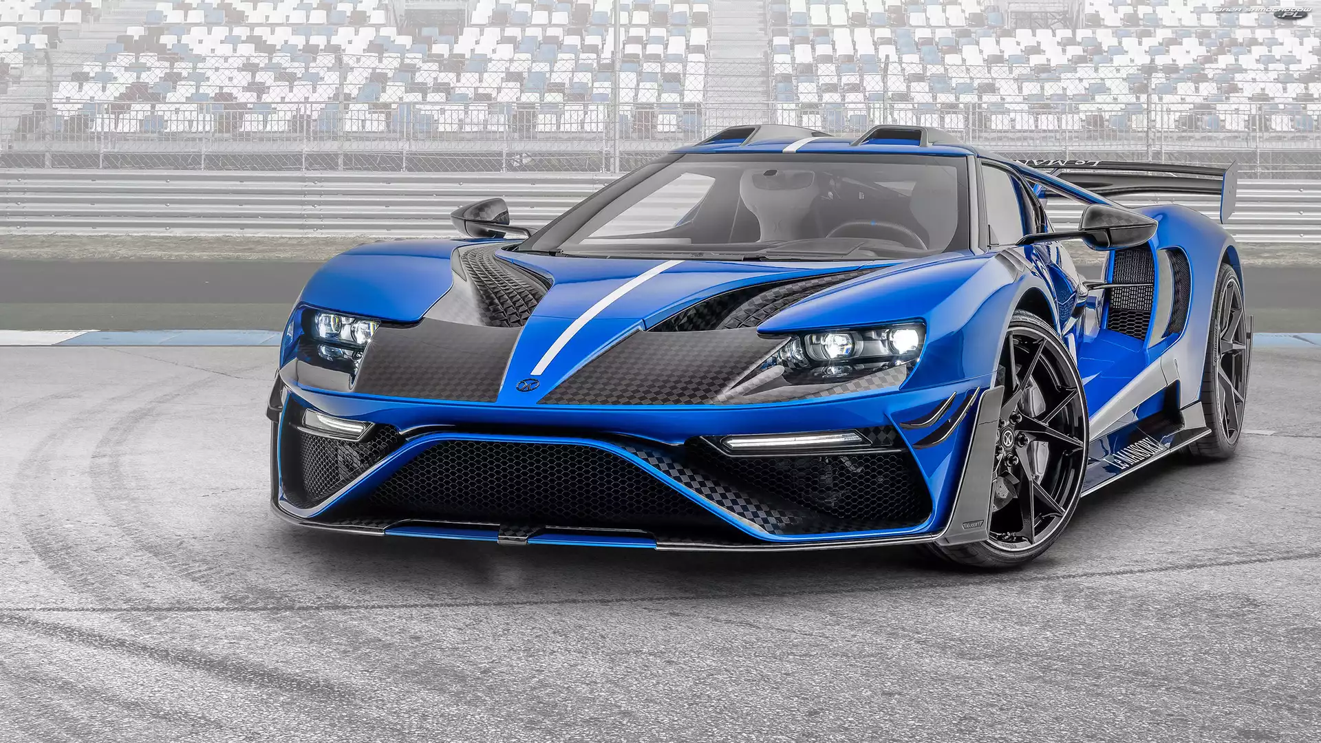 Le Mansory, 2021, Ford GT, Niebiesko-czarny
