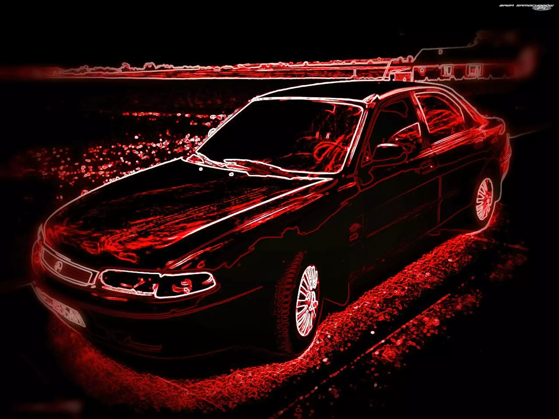 Mazda 626, Fractalius, Samochód, Neon