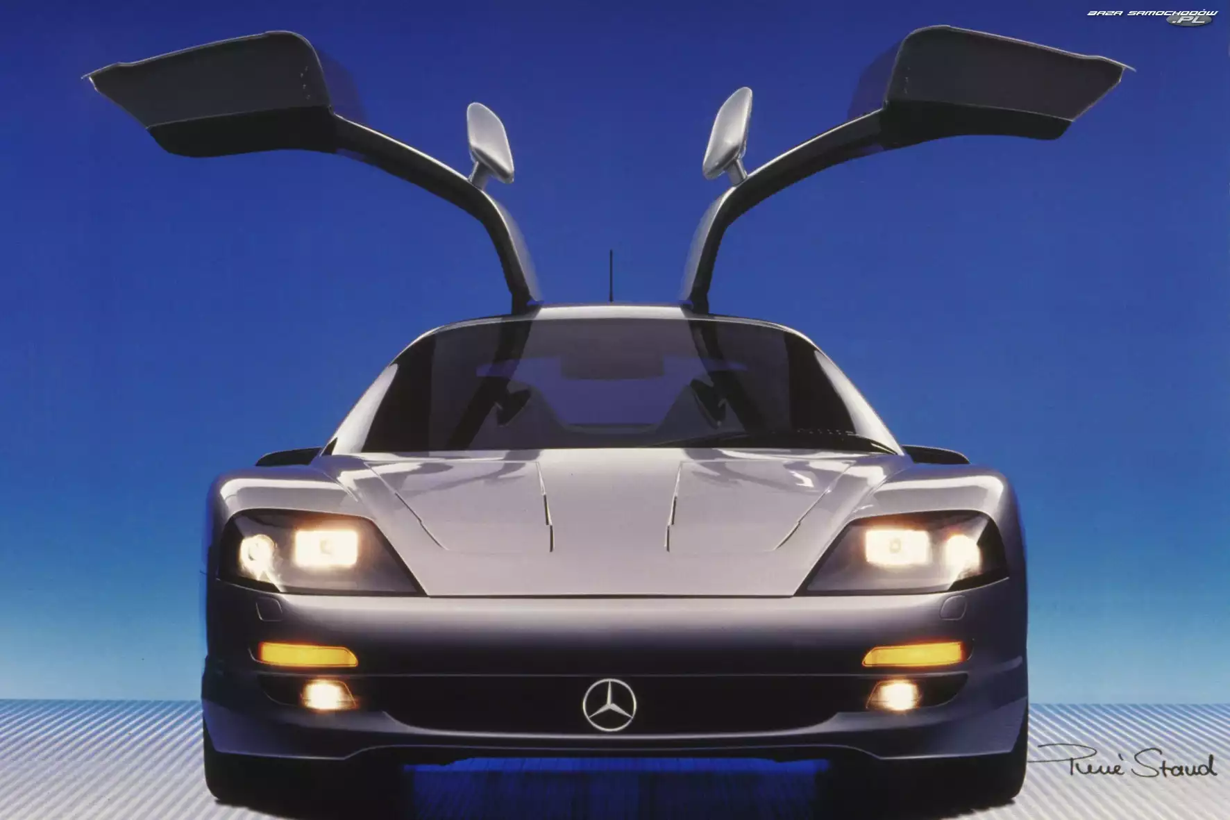 Mercedes C112, Emblemat, Przód, Reflektory