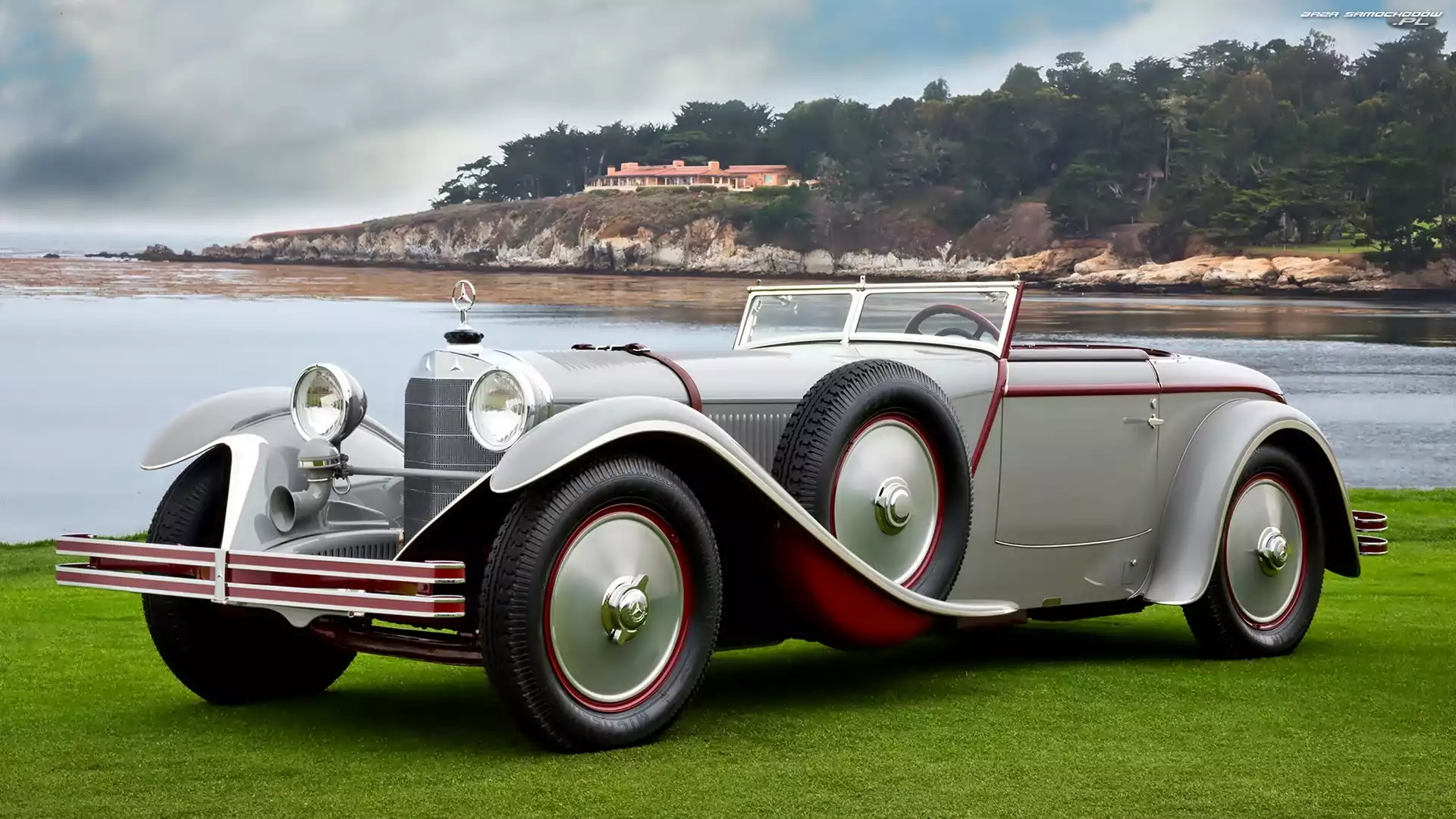 Mercedes, Samochód, Jezioro, 1928, Zabytkowy, Benz