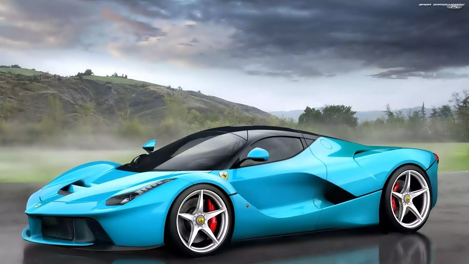Mgła, Wzgórza, Ferrari, Niebieskie, Enzo
