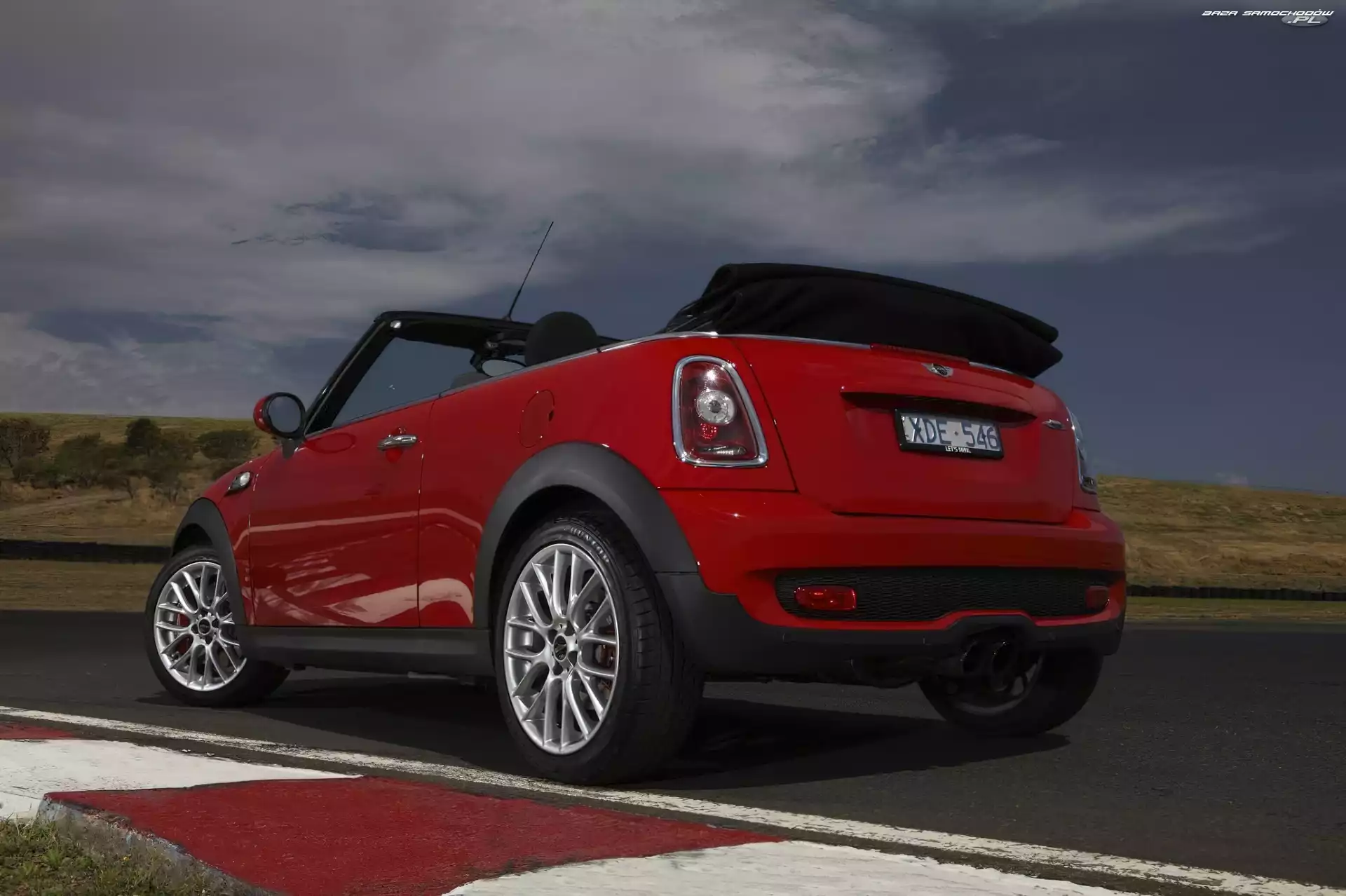 Mini Cabrio, Bagażnika, Czerwony, Klapa
