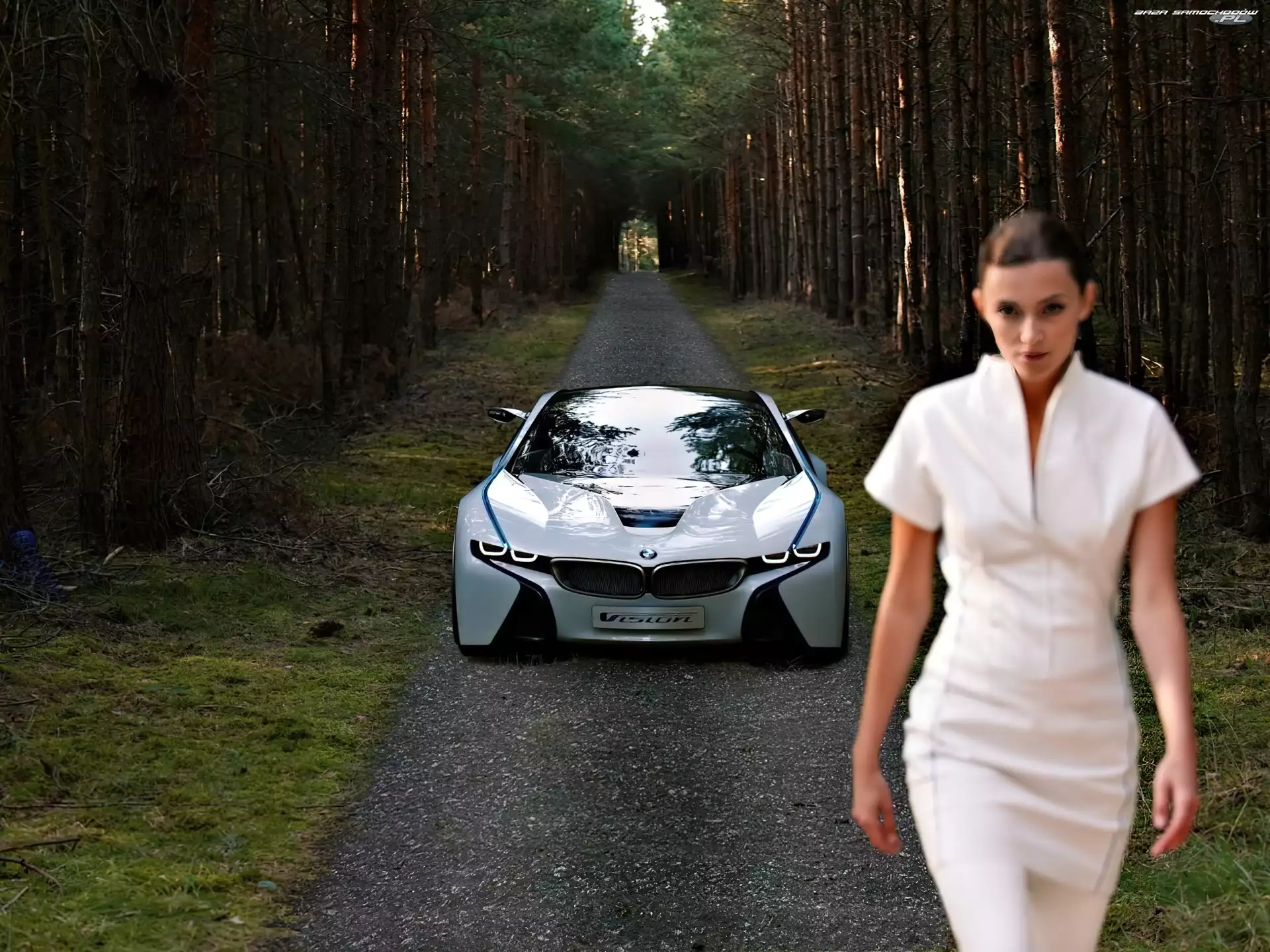 Modelka, BMW Vision Efficient, Droga