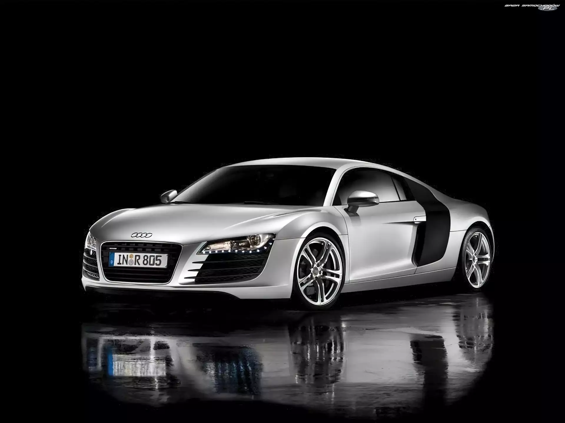 Audi R8, Mokry, Odbicie, Asfalt