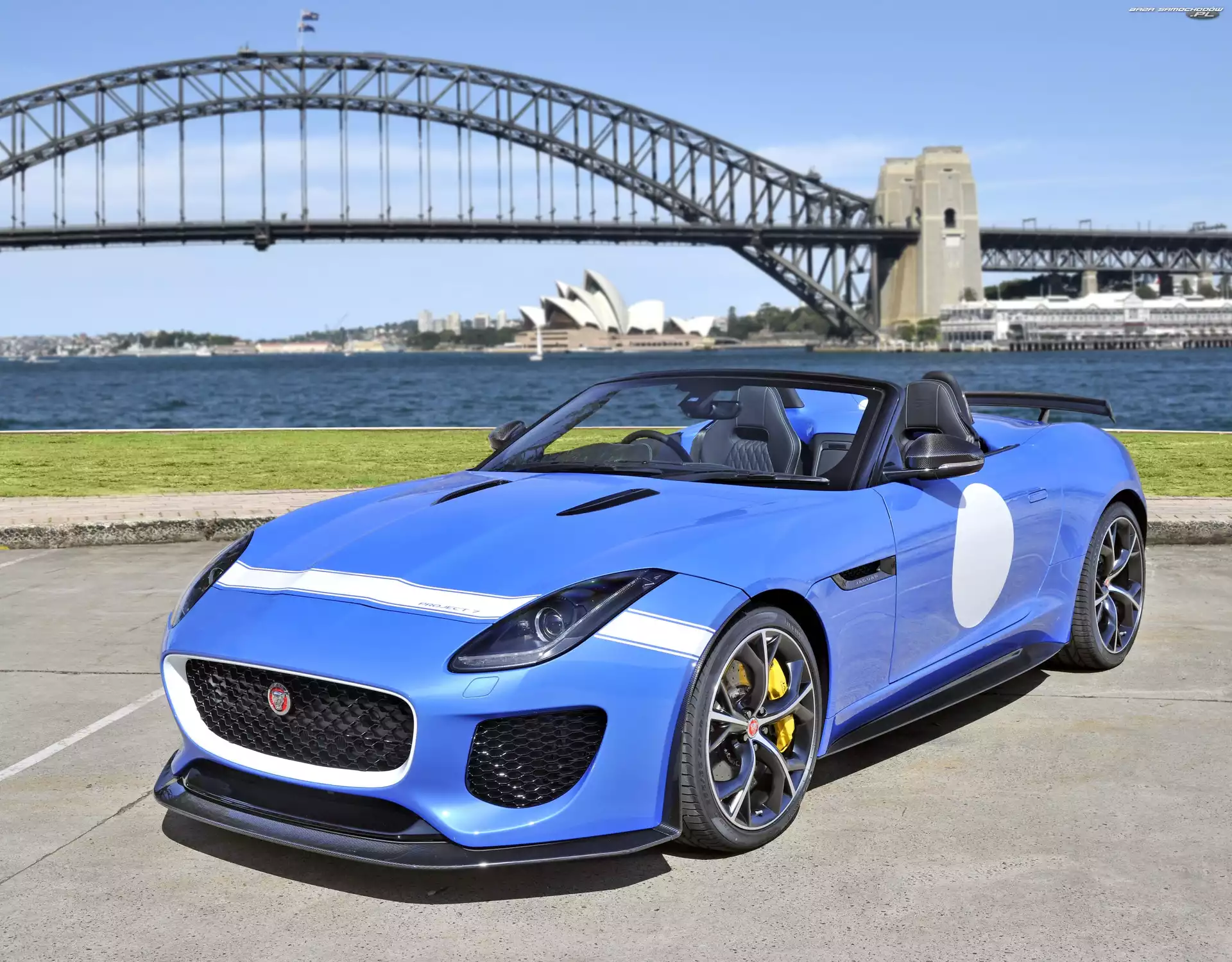 Tło, Project 7, Niebieski, Rozmyte, Sydney, F-type, Jaguar, Most