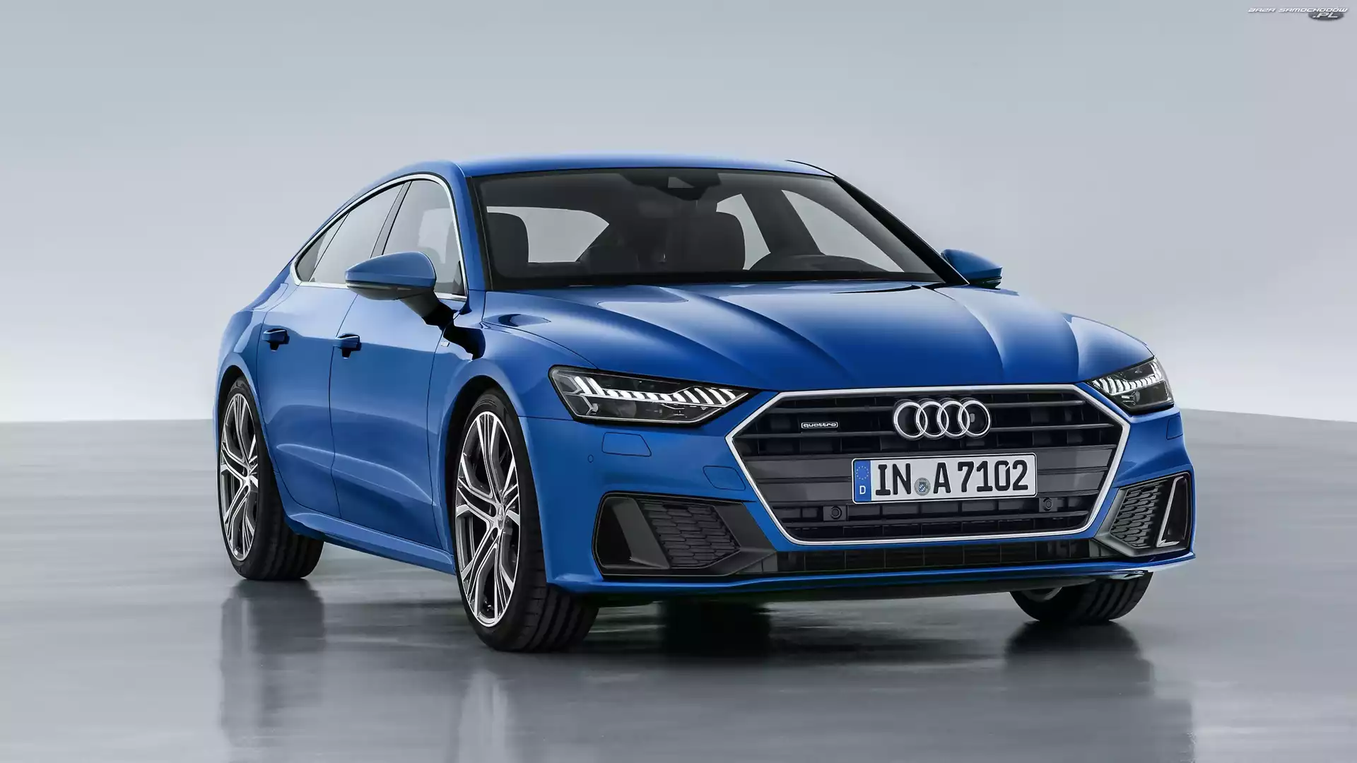 2018, Niebieskie, Audi A7 Sportback 55 TFSI