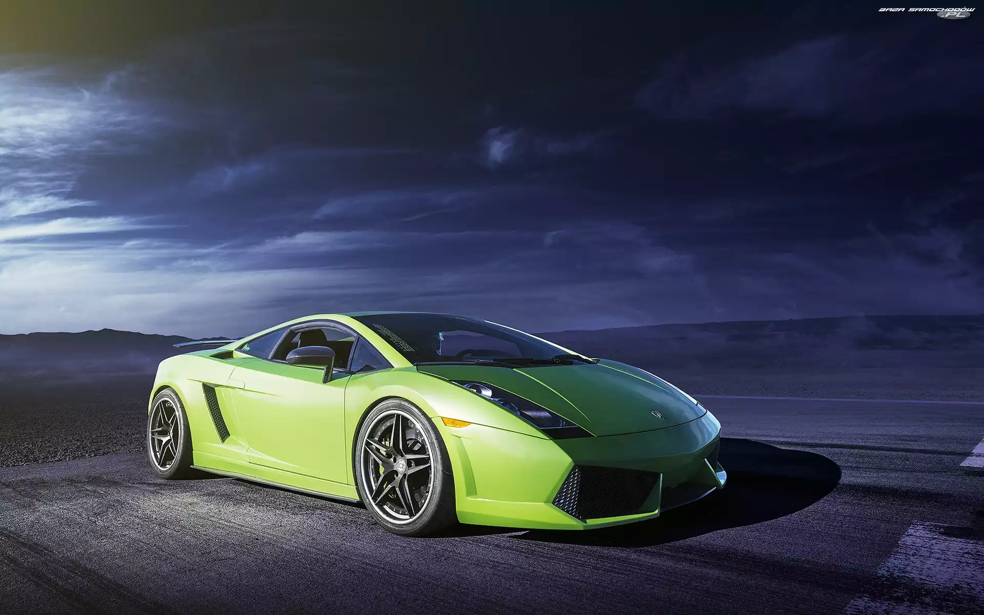 Noc, Góry, Gallardo, Lamborghini, Droga