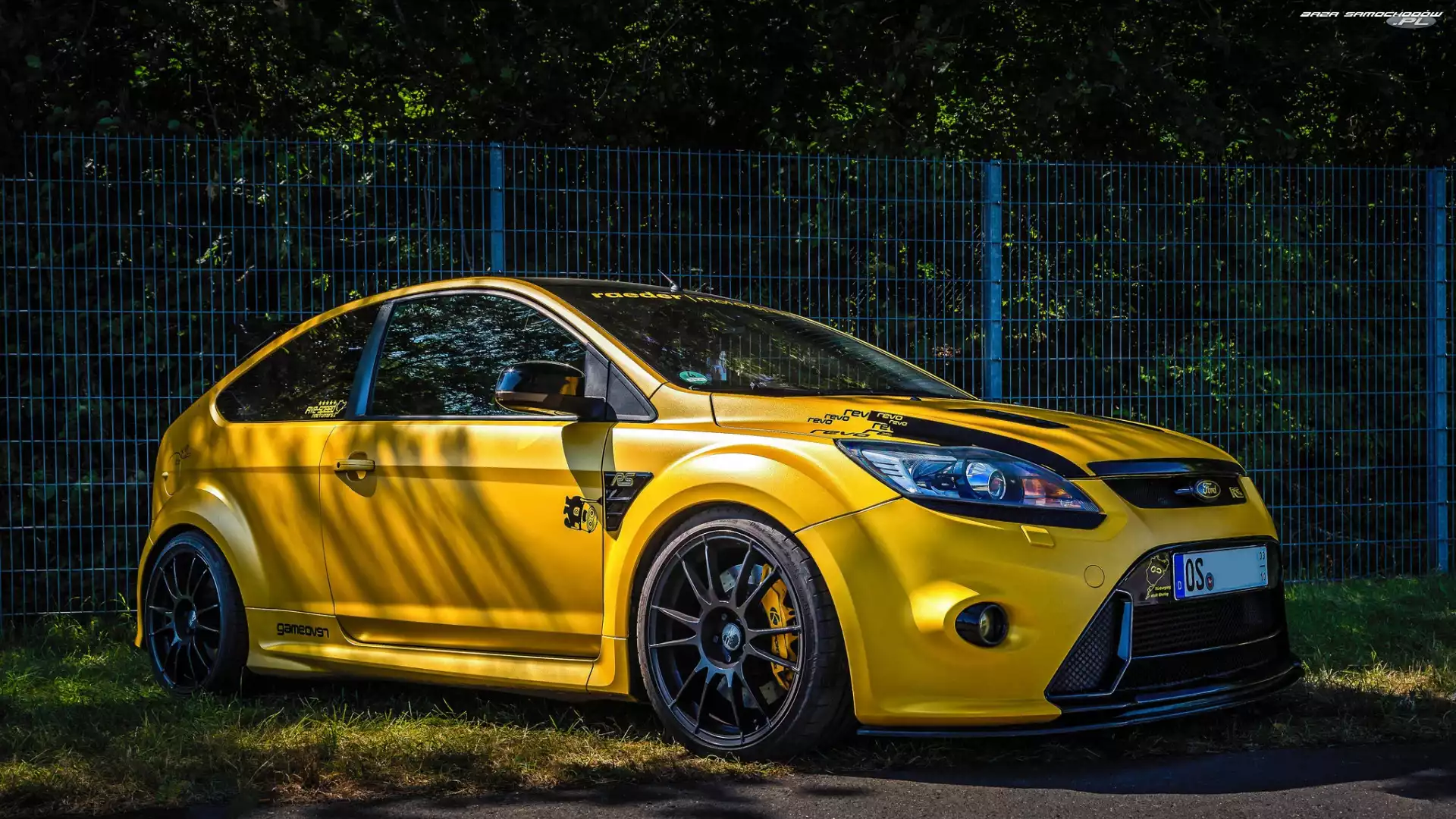 Ogrodzenie, Żółty, Ford Focus RS II