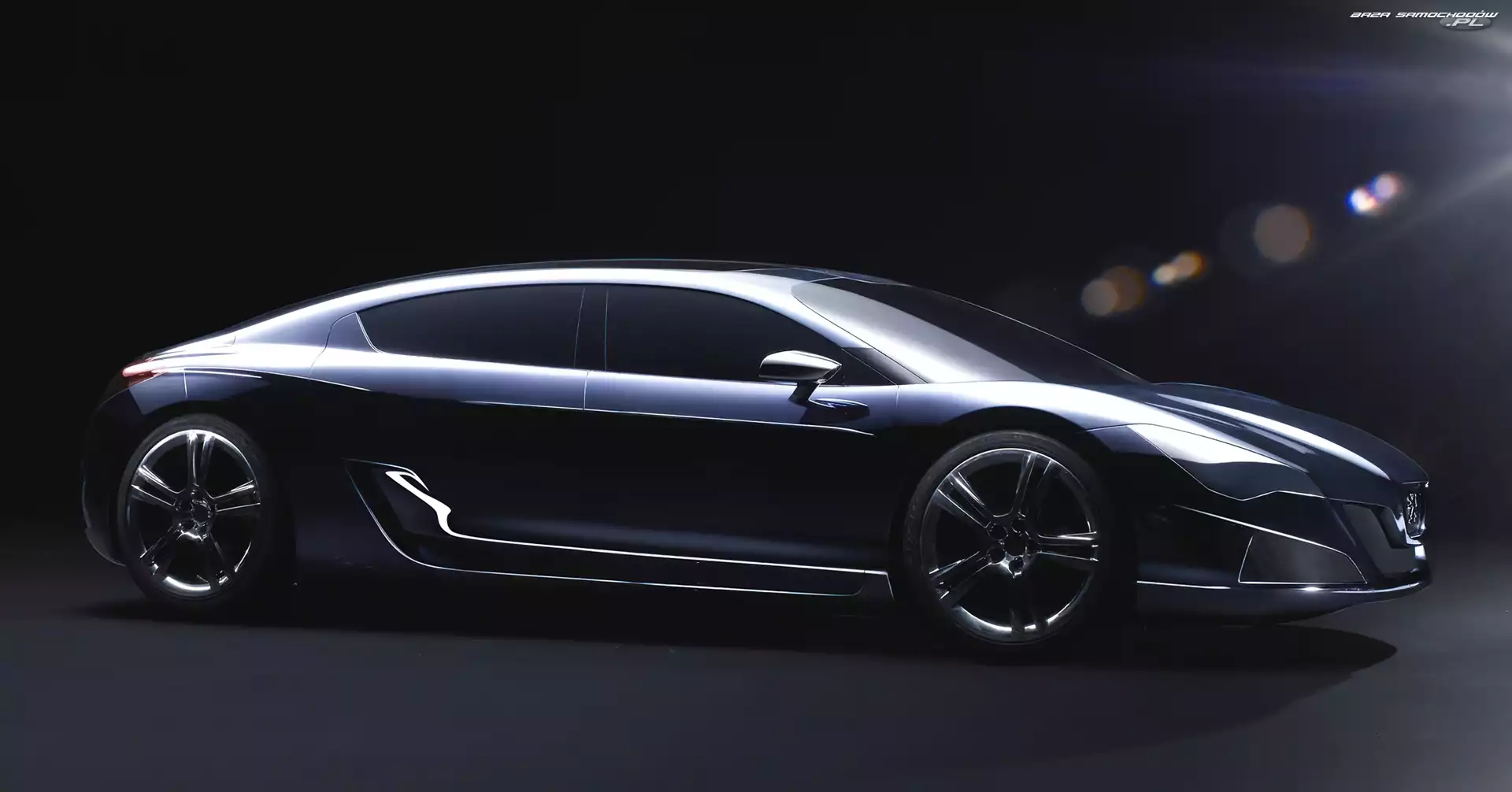 Prototyp, peugeot, profil, prawy