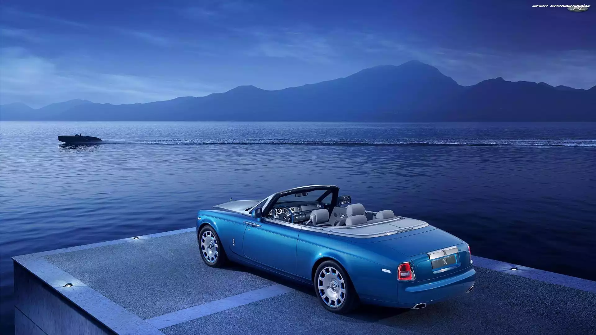 Woda, Rolls-Royce, Samochód, Góry