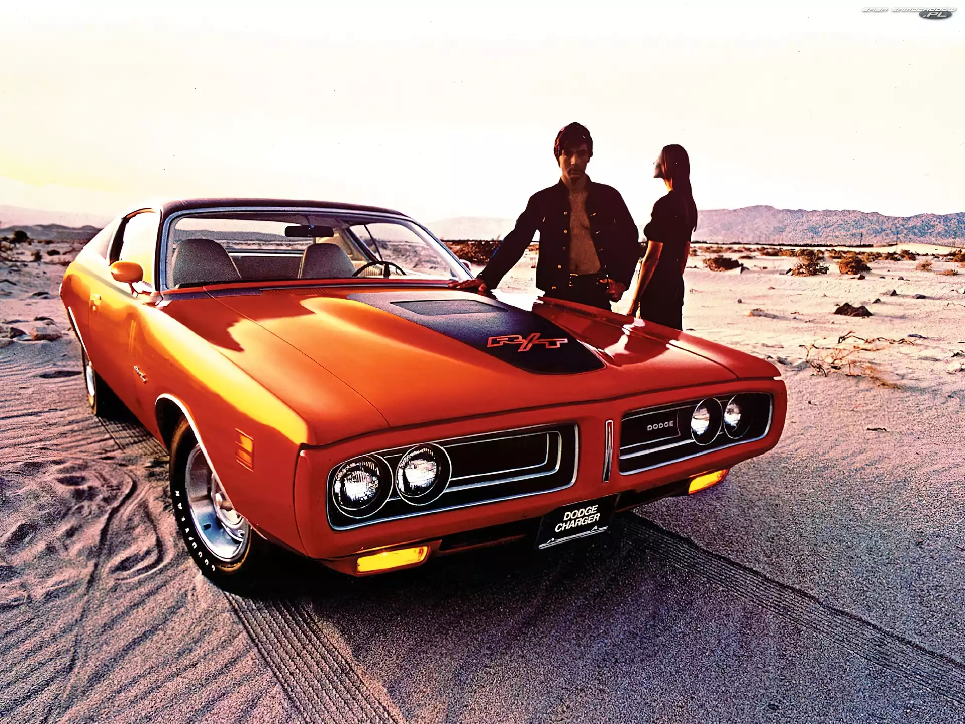 Plaża, Reklama, Dodge Charger