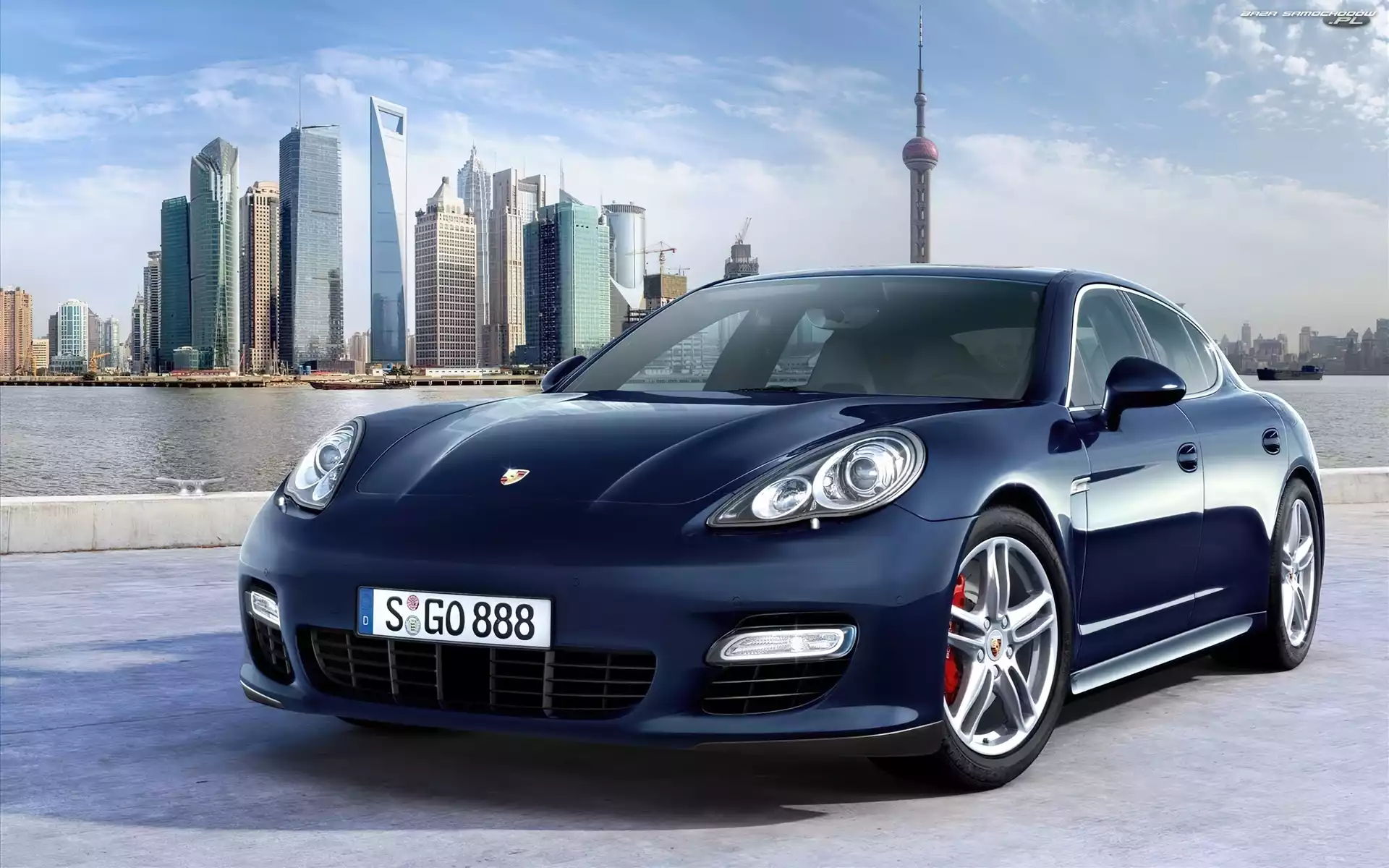 Miasto, Porsche, Granatowe