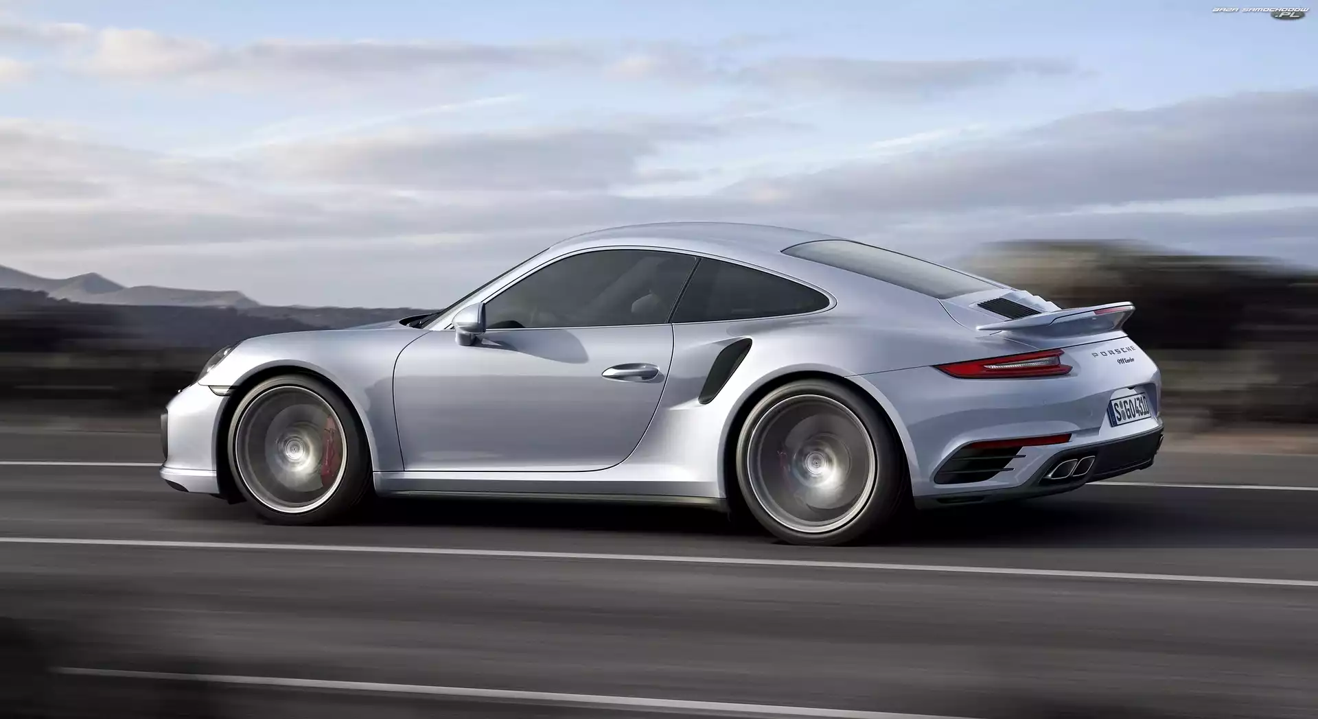Porsche, Turbo, Srebrne, 911