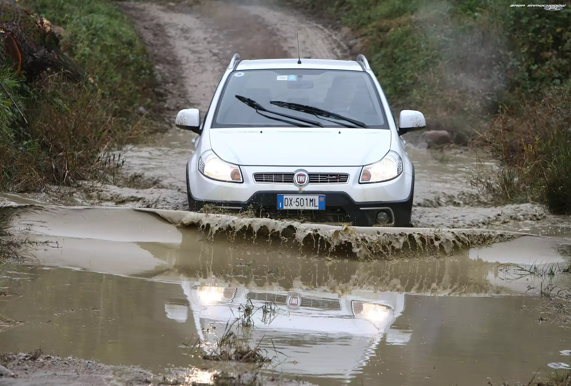 Przeprawa, Fiat Sedici, Offroad