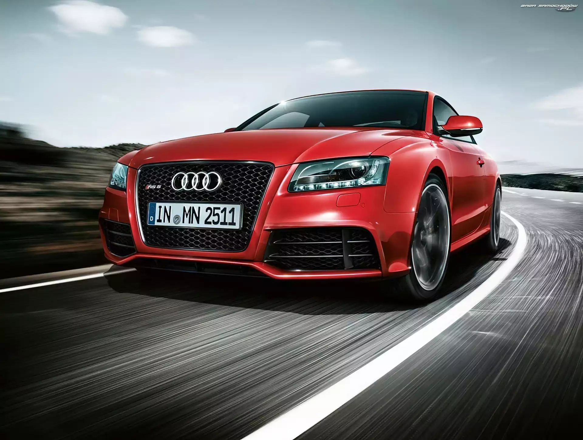 Przód, Czerwone, Audi RS5