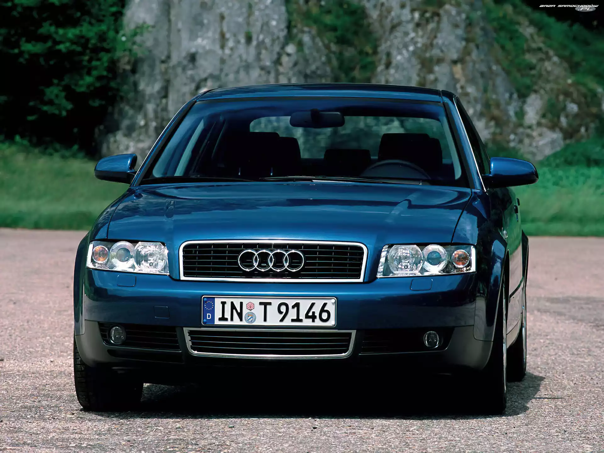 Przód, Niebieskie, Audi A4