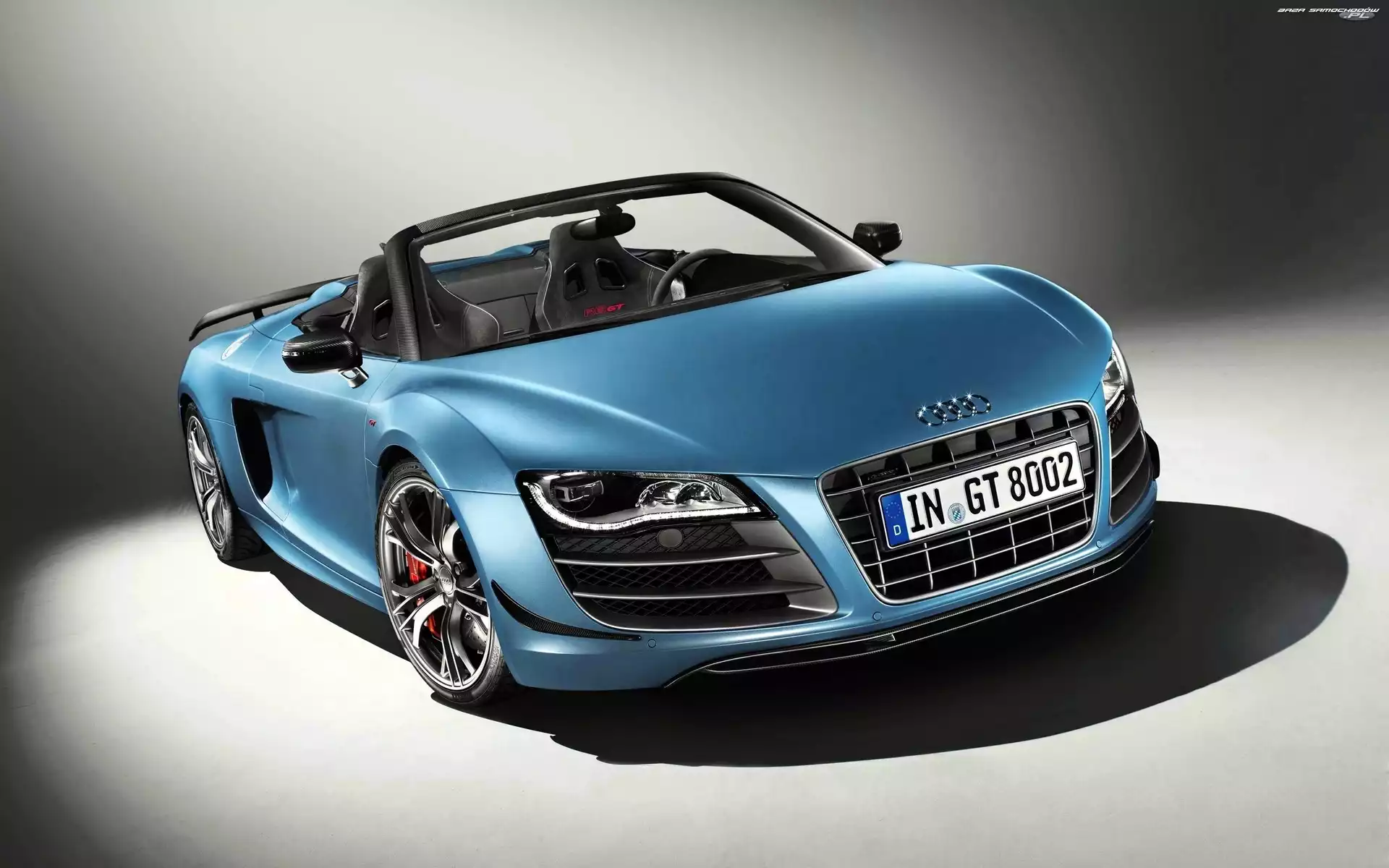 R8, Audi, Niebieski, Samochód, Cabrio