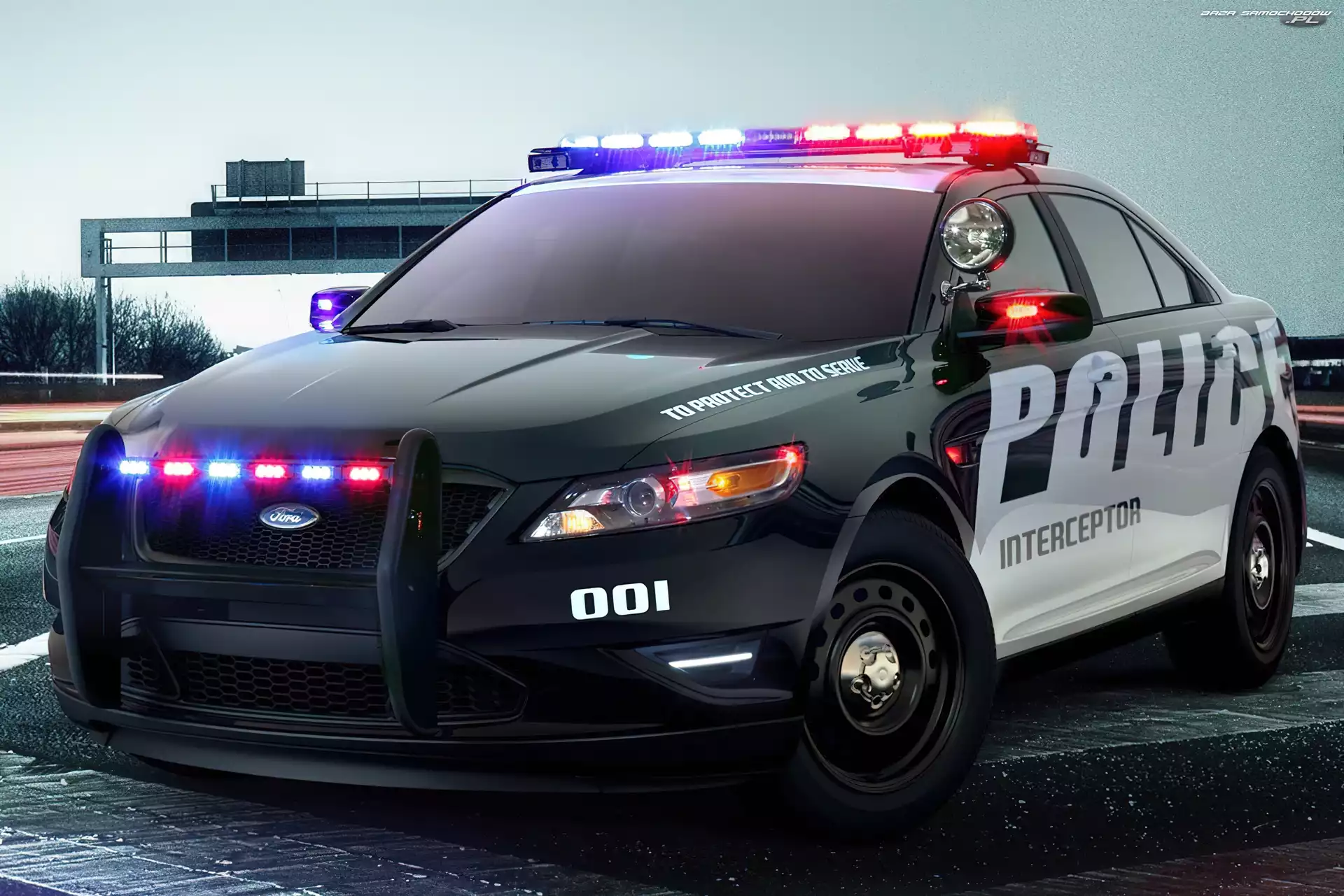 Radiowóz, Świetlne, Ford Taurus, Sygnały