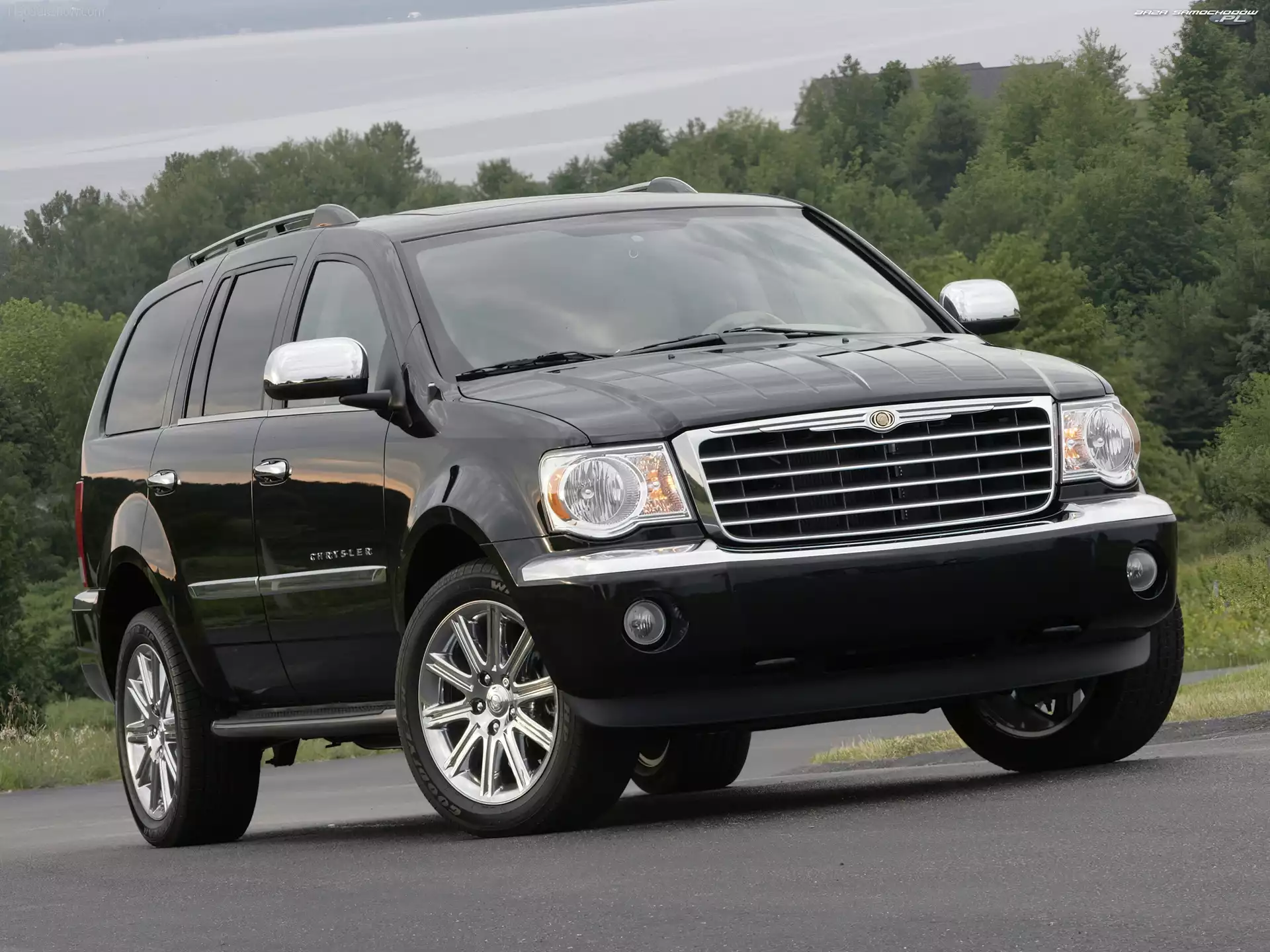 Reflektory, Czarny, Chrysler Aspen