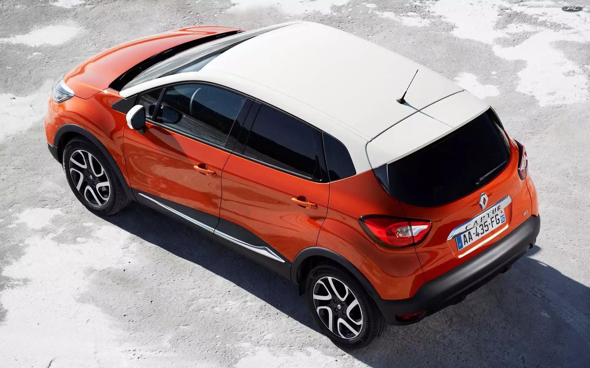 Renault Captur, Dach, Czerwony, Biały