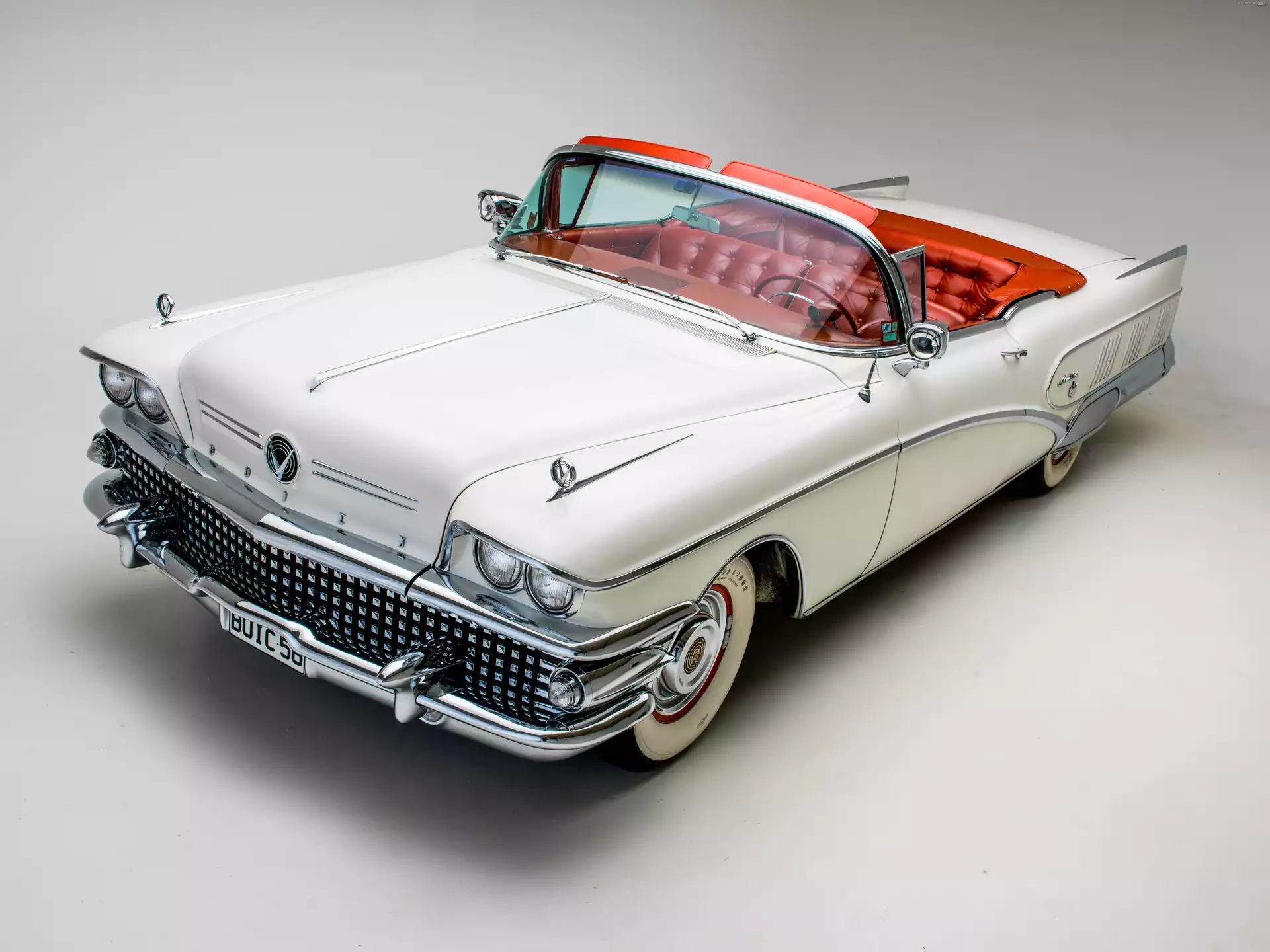 Retro, 1958, Samochód, Buick