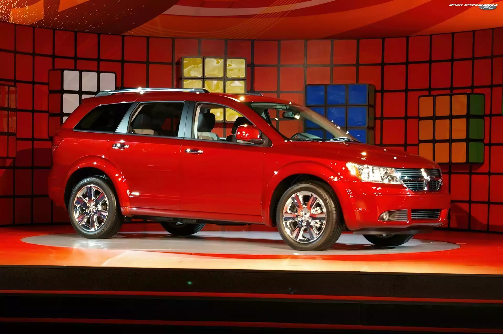 Salon, Czerwień, Dodge Journey, Krwista