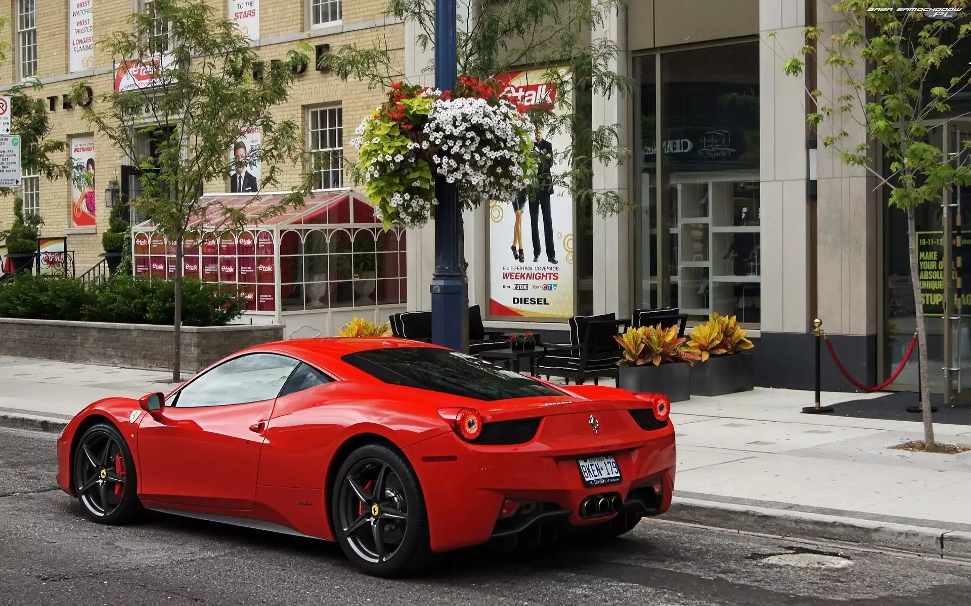 Samochód, 458 Italia, Czerwony, Ferrari
