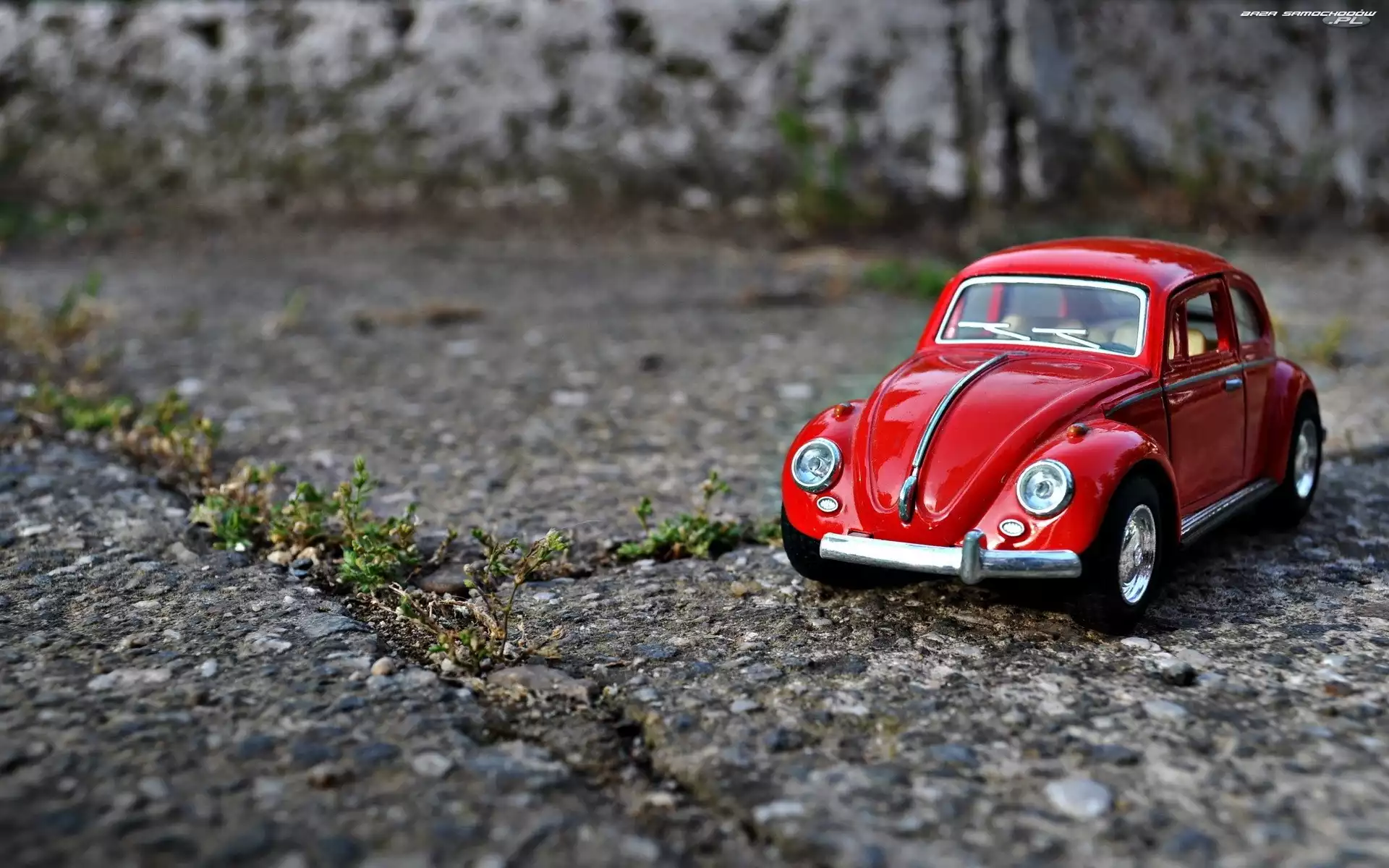 Samochód, Volkswagen Garbus, Zabawka, Czerwony
