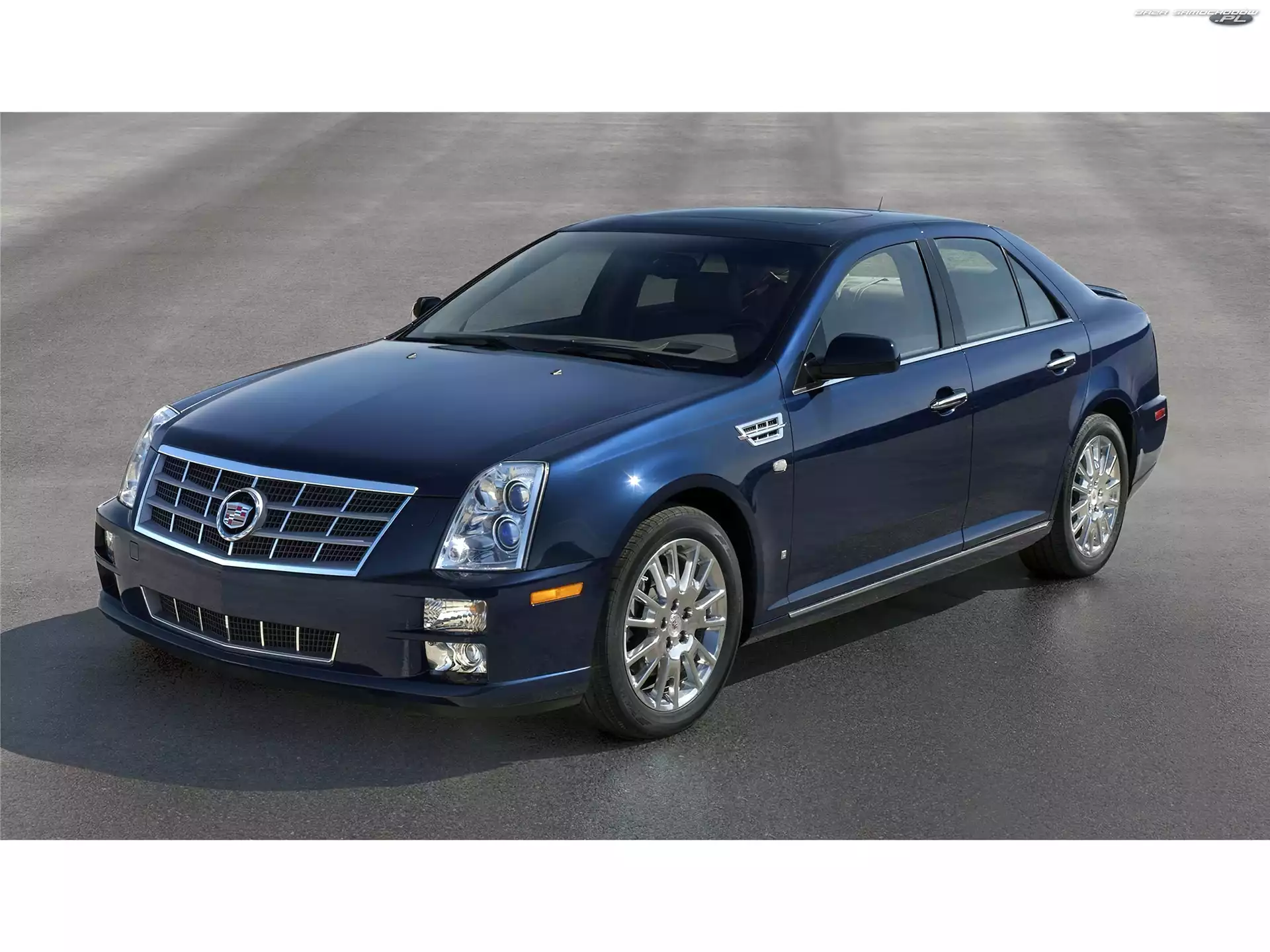 Sedan, Niebieski, Cadillac STS
