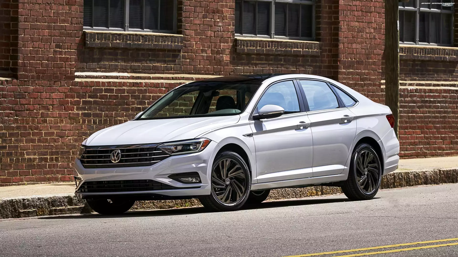 Sedan, Ściana, Volkswagen Jetta, 2019