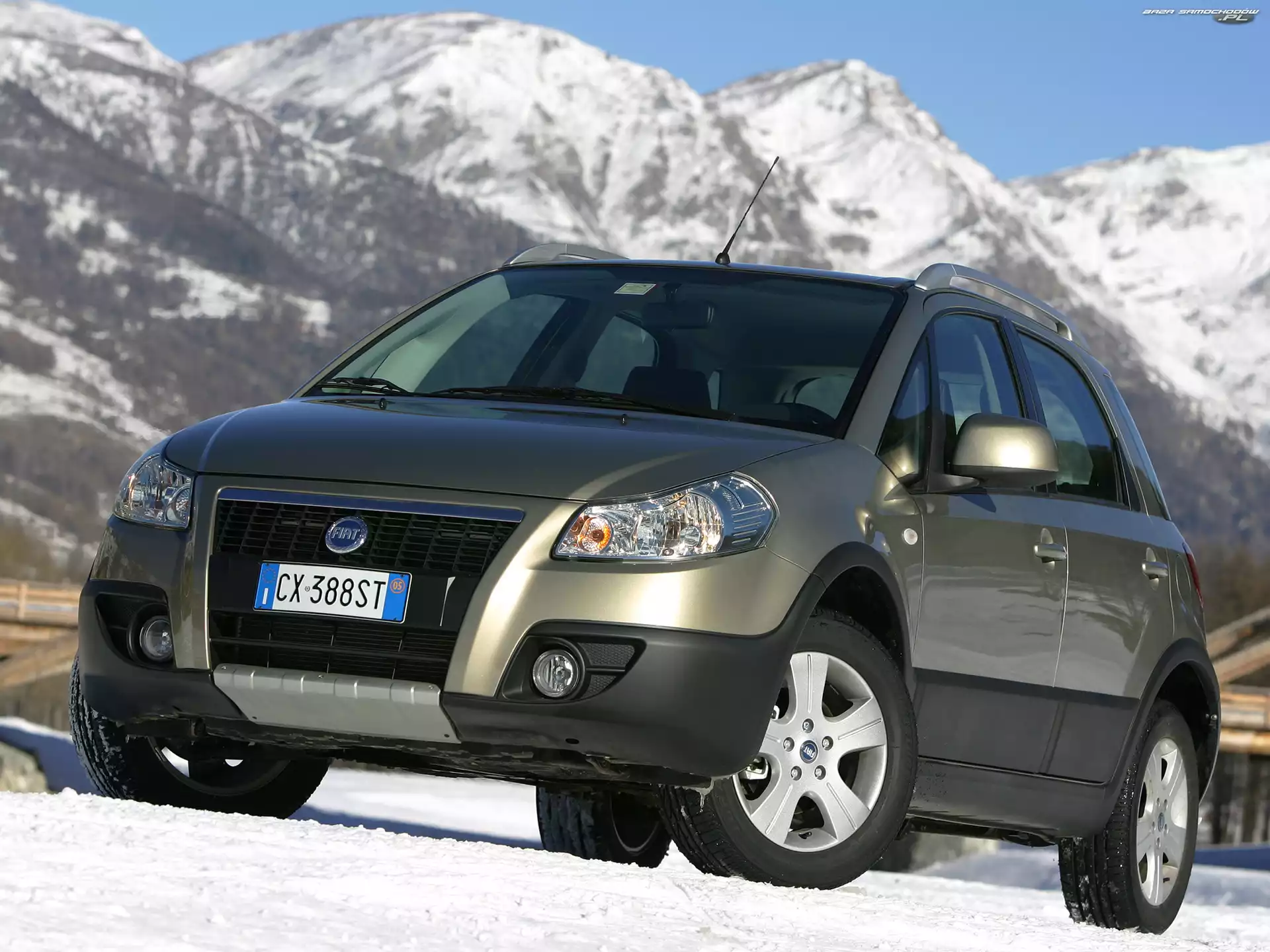 Śnieg, Fiat Sedici, Zima