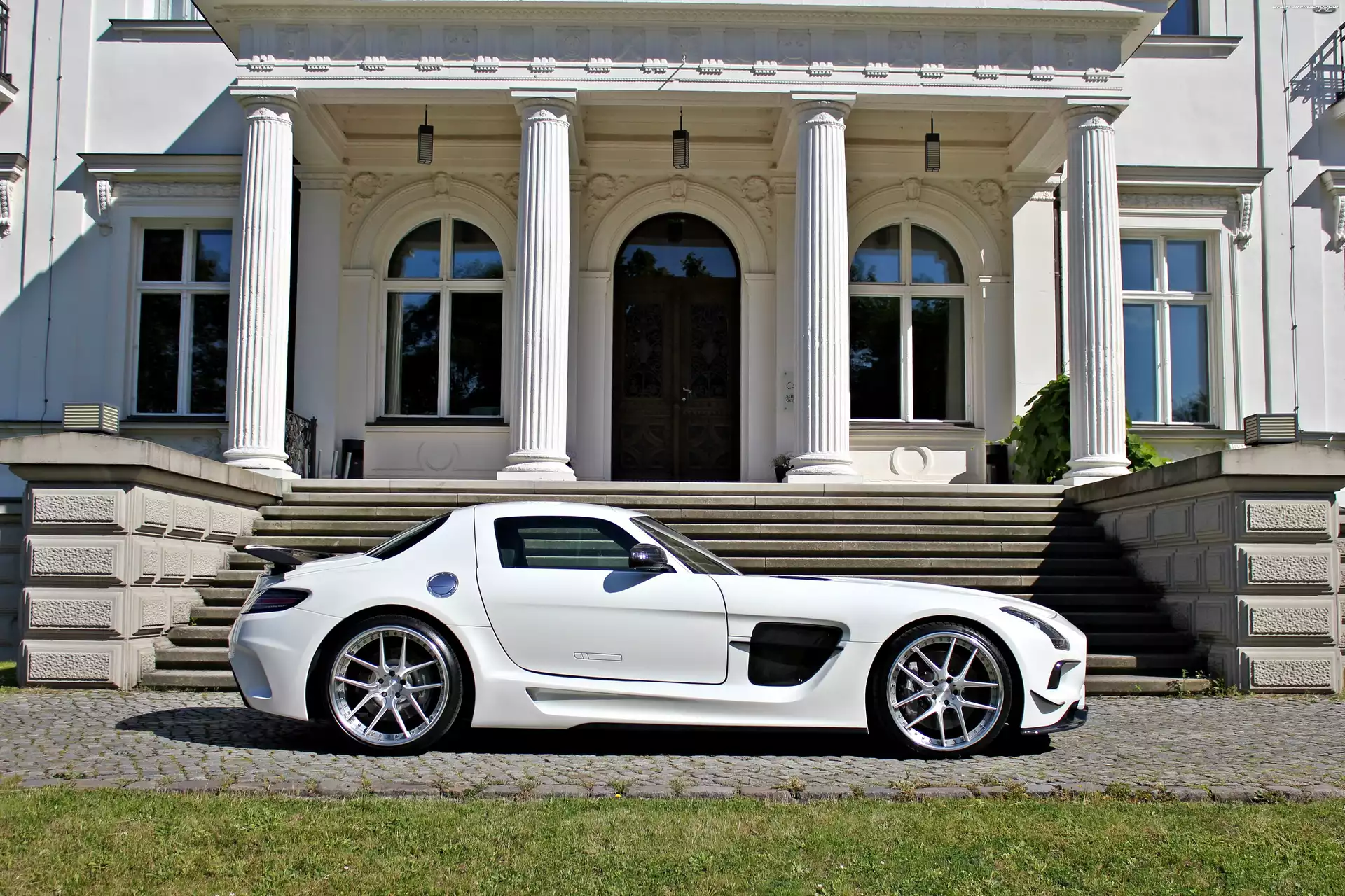 Biały, SGA Aerodynamics, Tuning, Mercedes, SLS63 AMG