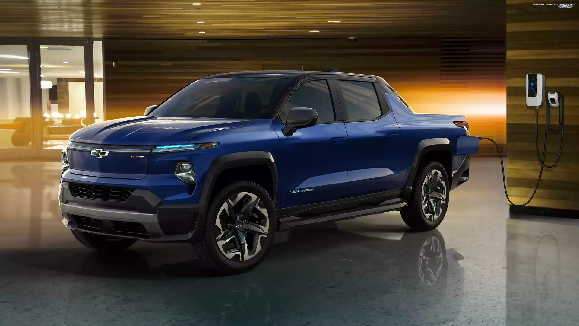 EV, Niebieski, Chevrolet Silverado