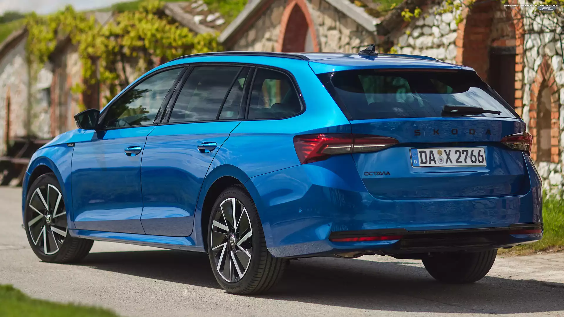 Niebieska, Skoda Octavia, Sportline, Combi