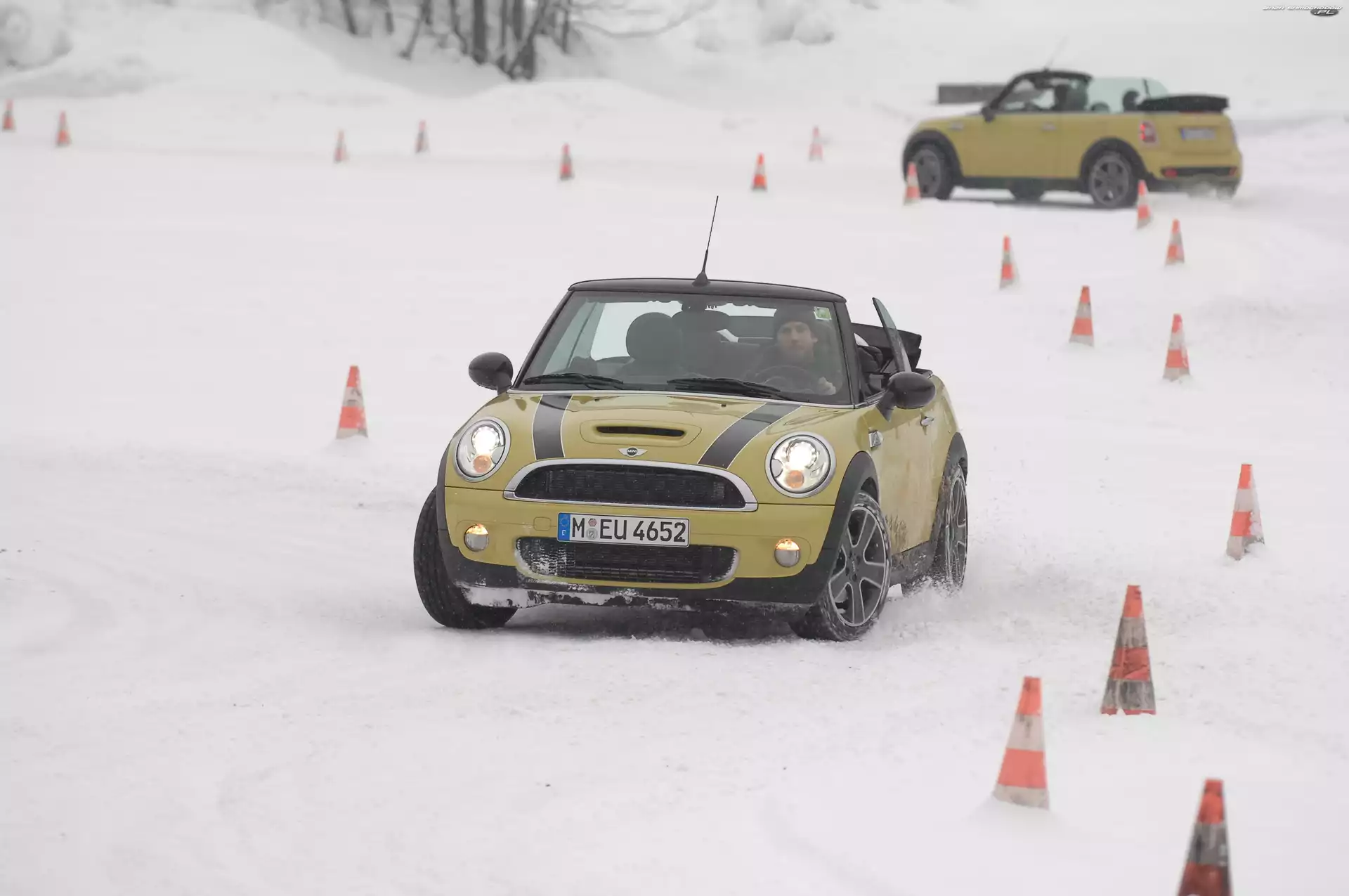Slalom, Mini Cooper Cabrio, Zima