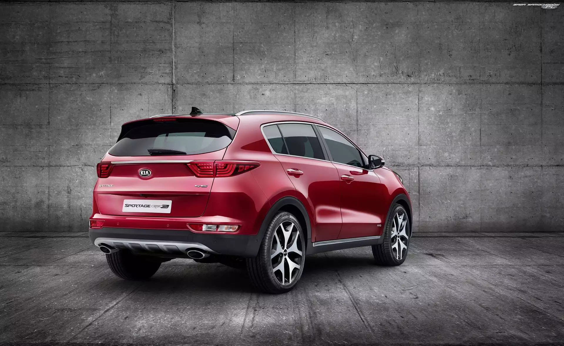 Kia Sportage GT Line, Tył, Czerwona, 2017