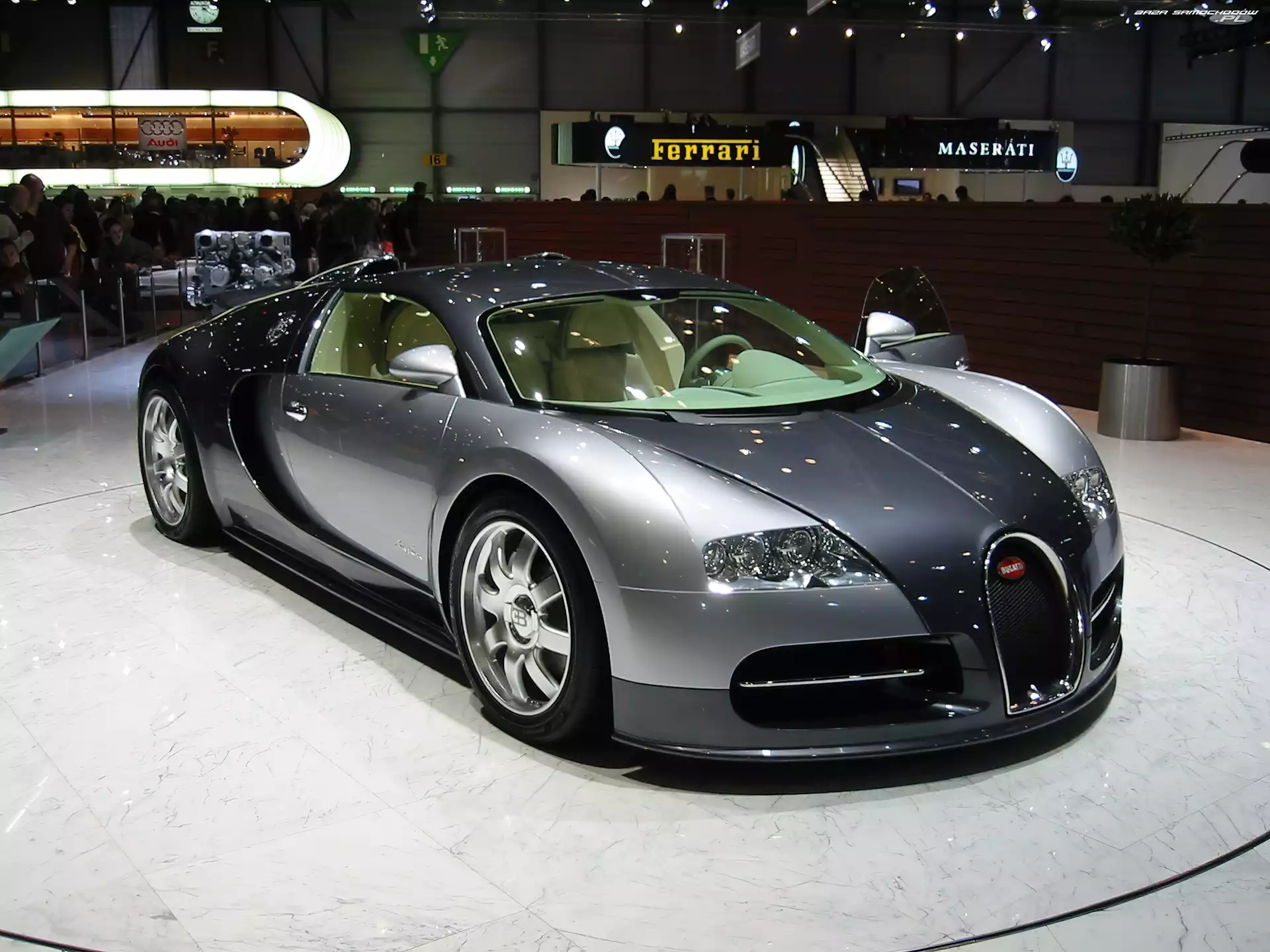 Bugatti Veyron, Srebrny, Targi, Czarny