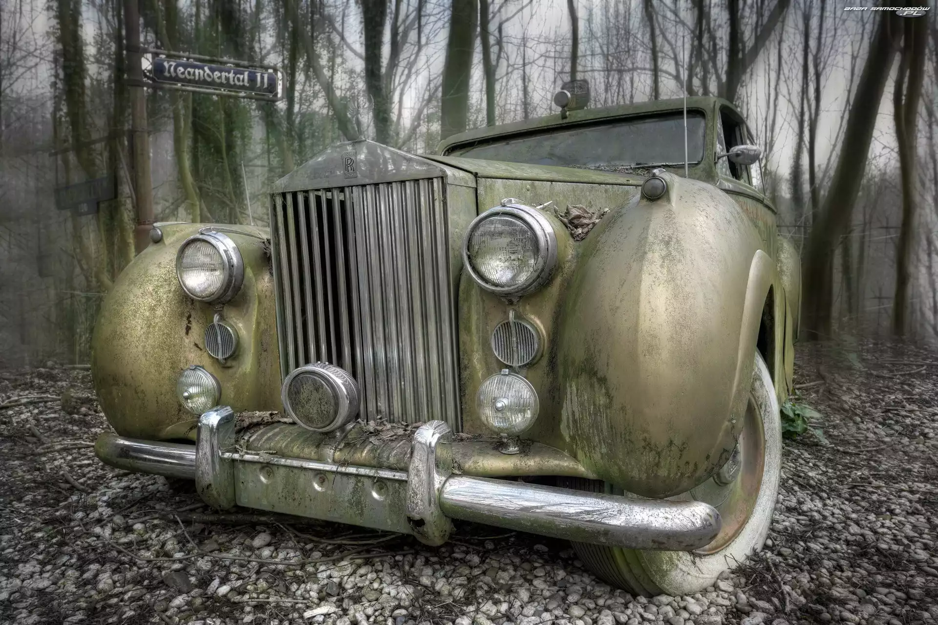 Stary, Rolls-Royce, Zniszczony, Samochód
