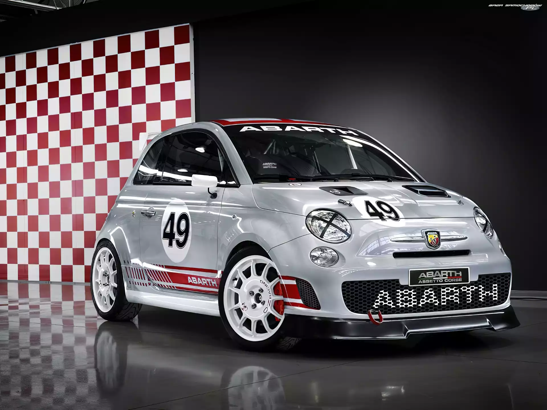 Abarth 500, Szachownica, Startowy, Numer