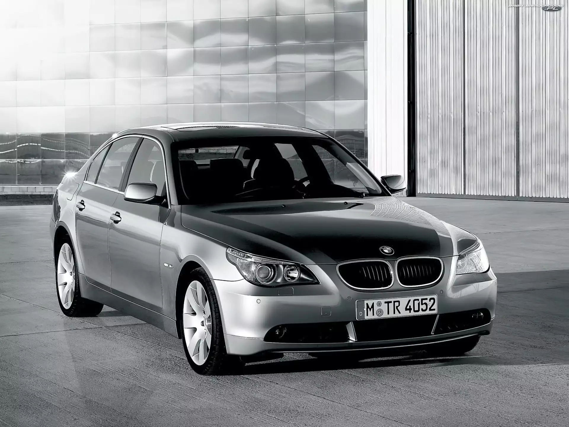 Szkło, Budynek, BMW 5, Silver, E60